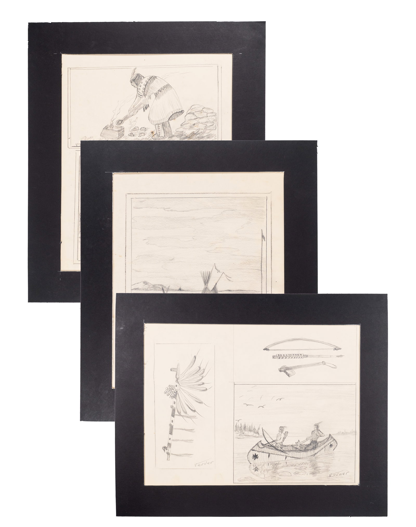 Verner, Frederick Arhur - 3 planches a dessin (1 of 5)