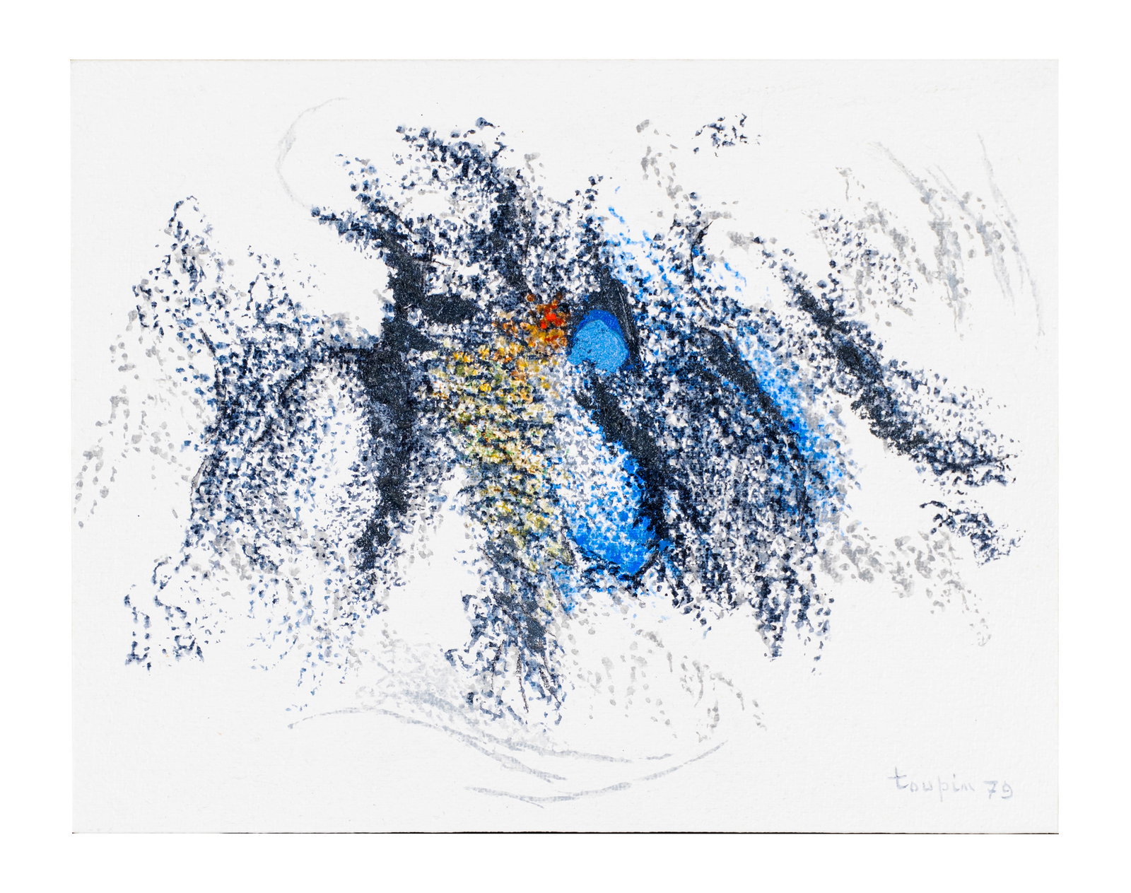 Toupin, Fernand - White and blue abstract - 1979 (1 of 4)