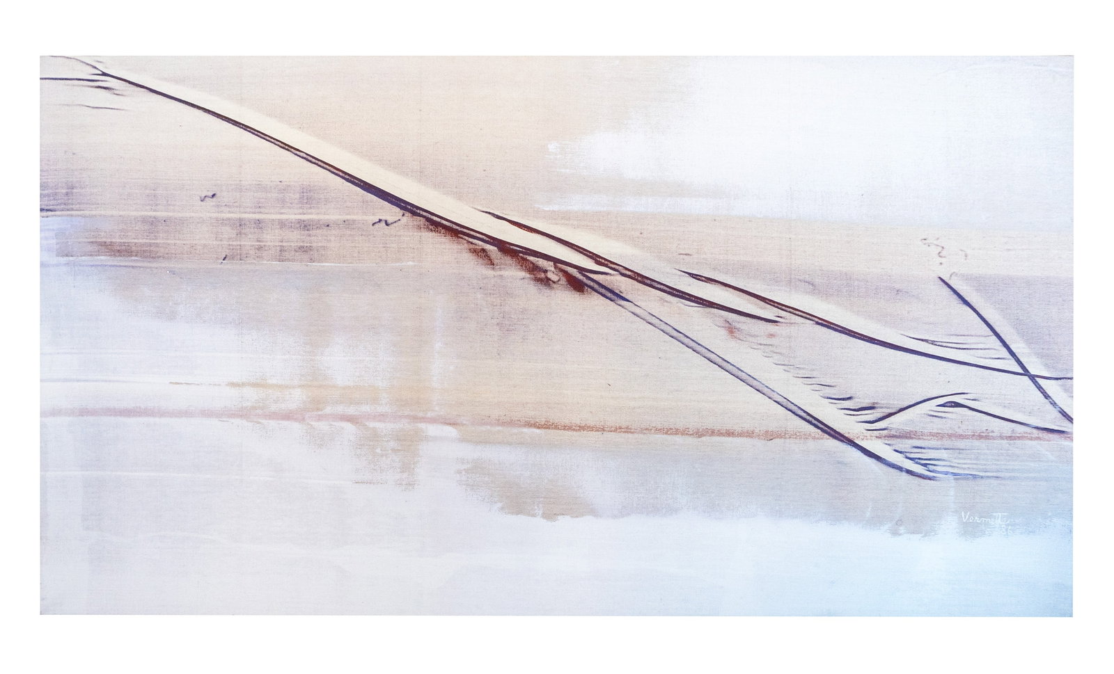 Vermette, Claude - Lilac and beige abstraction - 1986 (1 of 3)