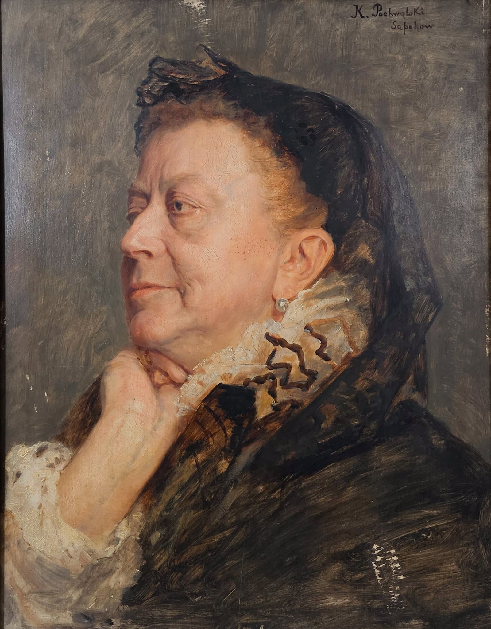 Pochwalski, Kazimierz - Portrait of a grieving woman (1 of 5)