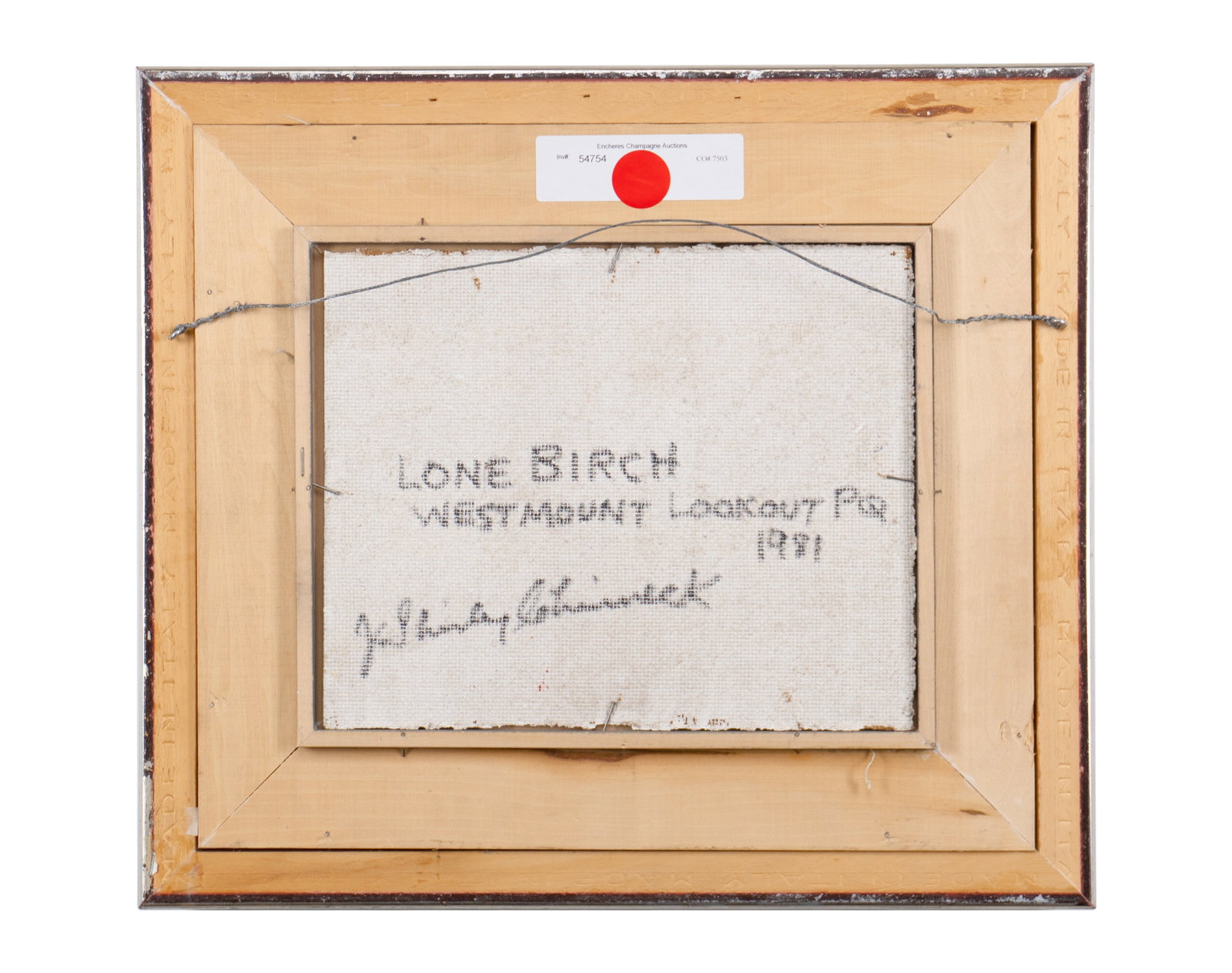 Non-identifié / Unidentified - "Lone Birch, Westmount Lookout PQ" - 1981 - 3