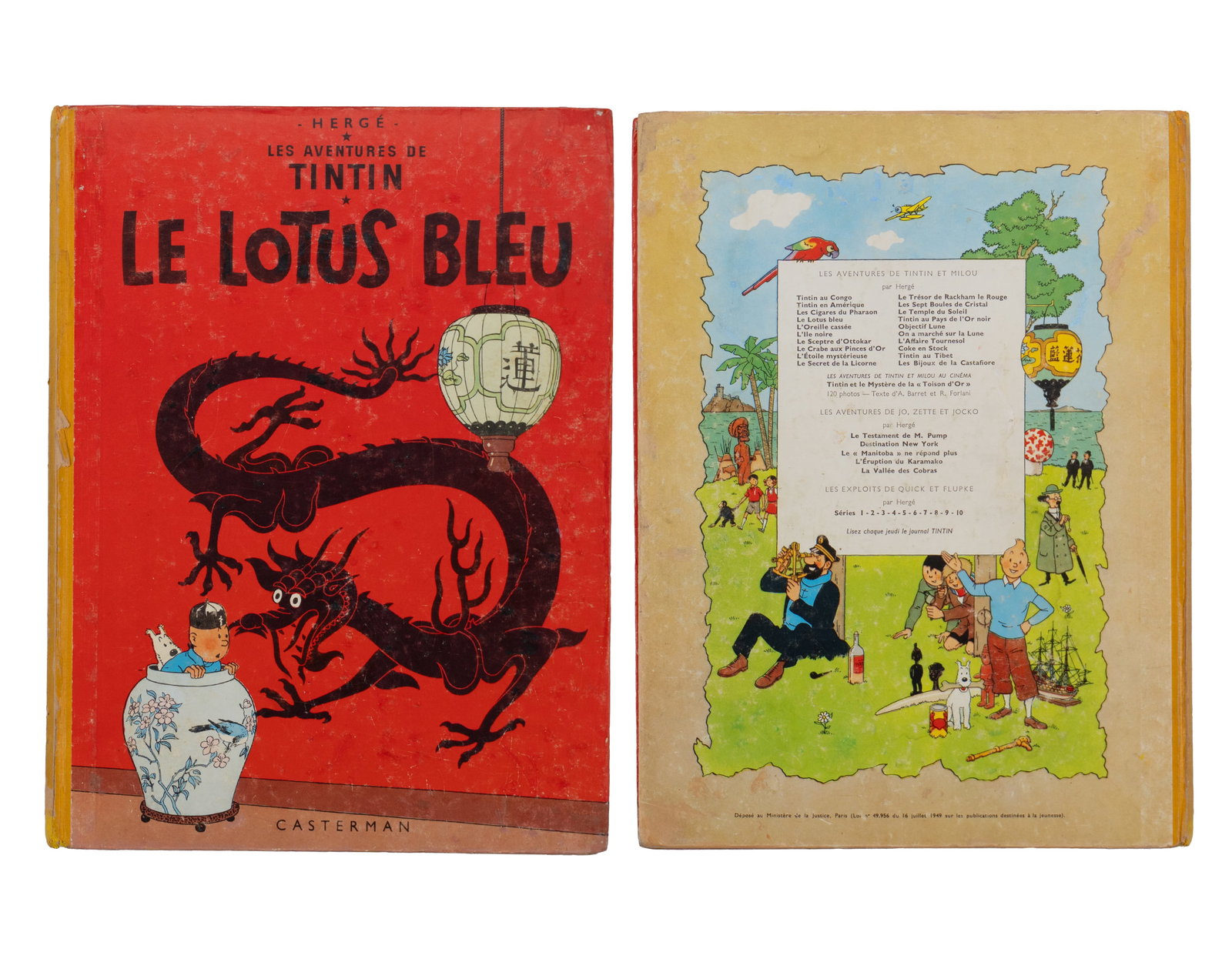 Remi, Georges dit HERGÉ - Lot of Tintin albums - 1950-60's - 2