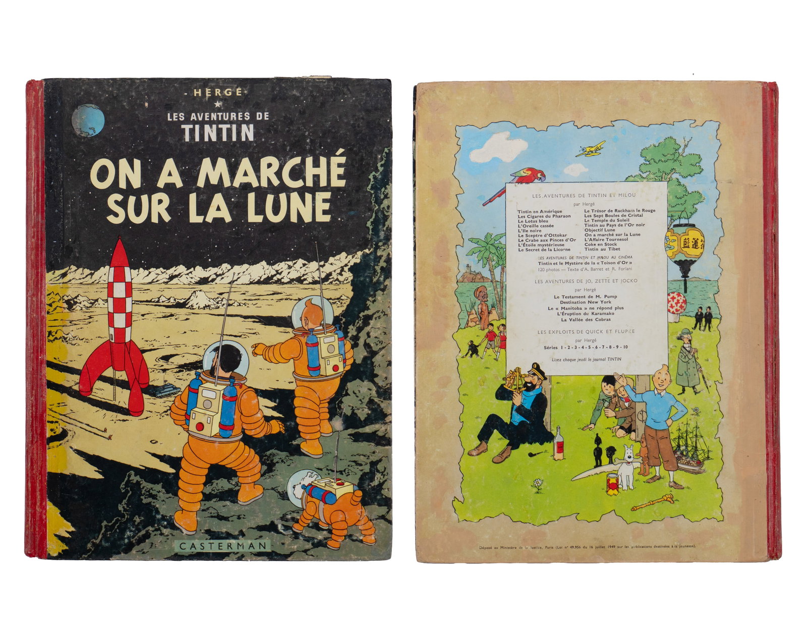Remi, Georges dit HERGÉ - Lot of Tintin albums - 1950-60's - 4