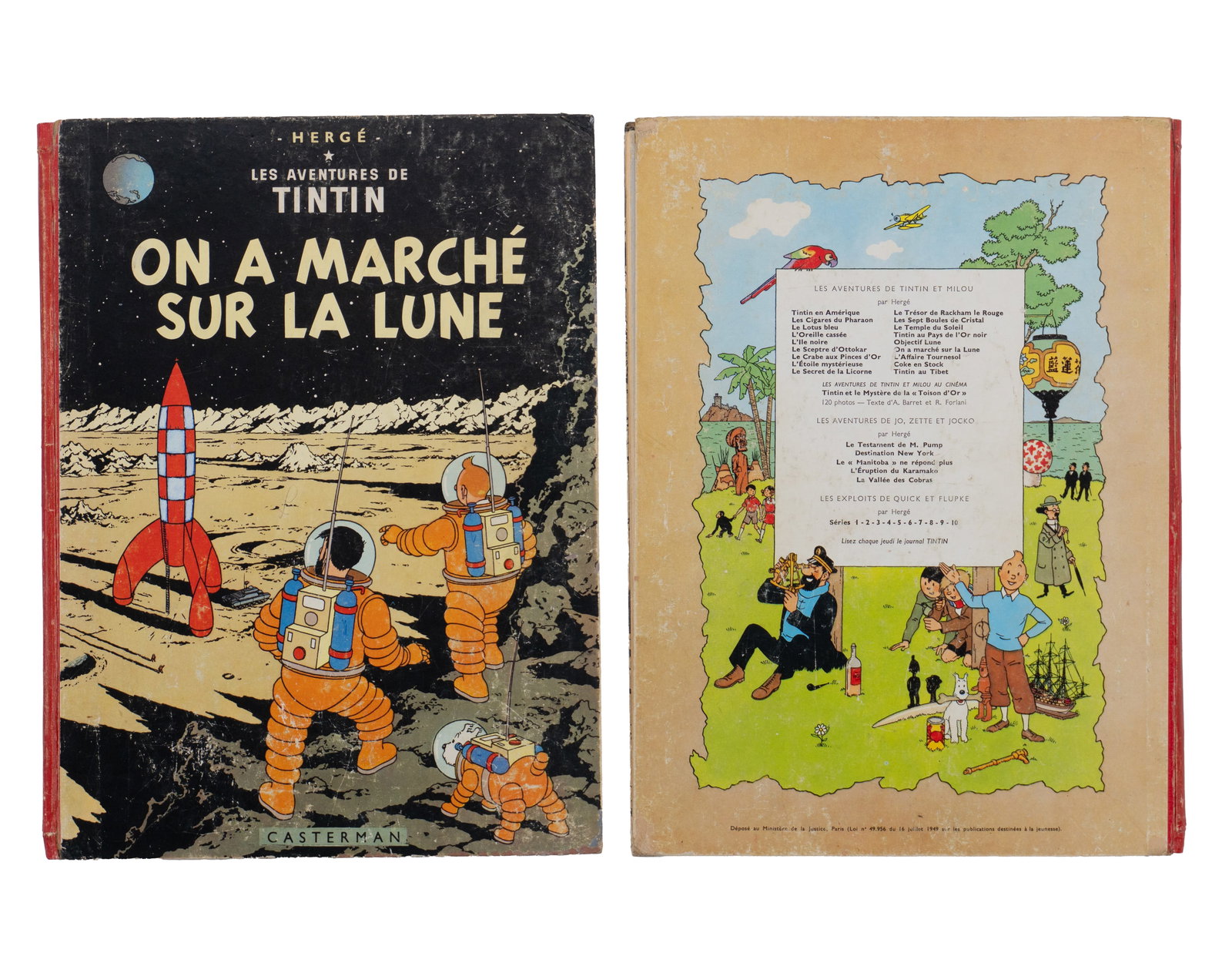 Remi, Georges dit HERGÉ - Lot of Tintin albums - 1950-60's - 5