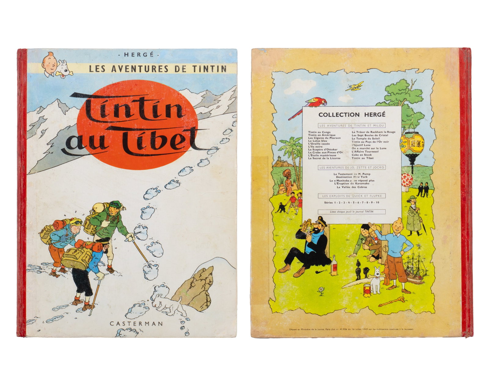 Remi, Georges dit HERGÉ - Lot of Tintin albums - 1950-60's - 6