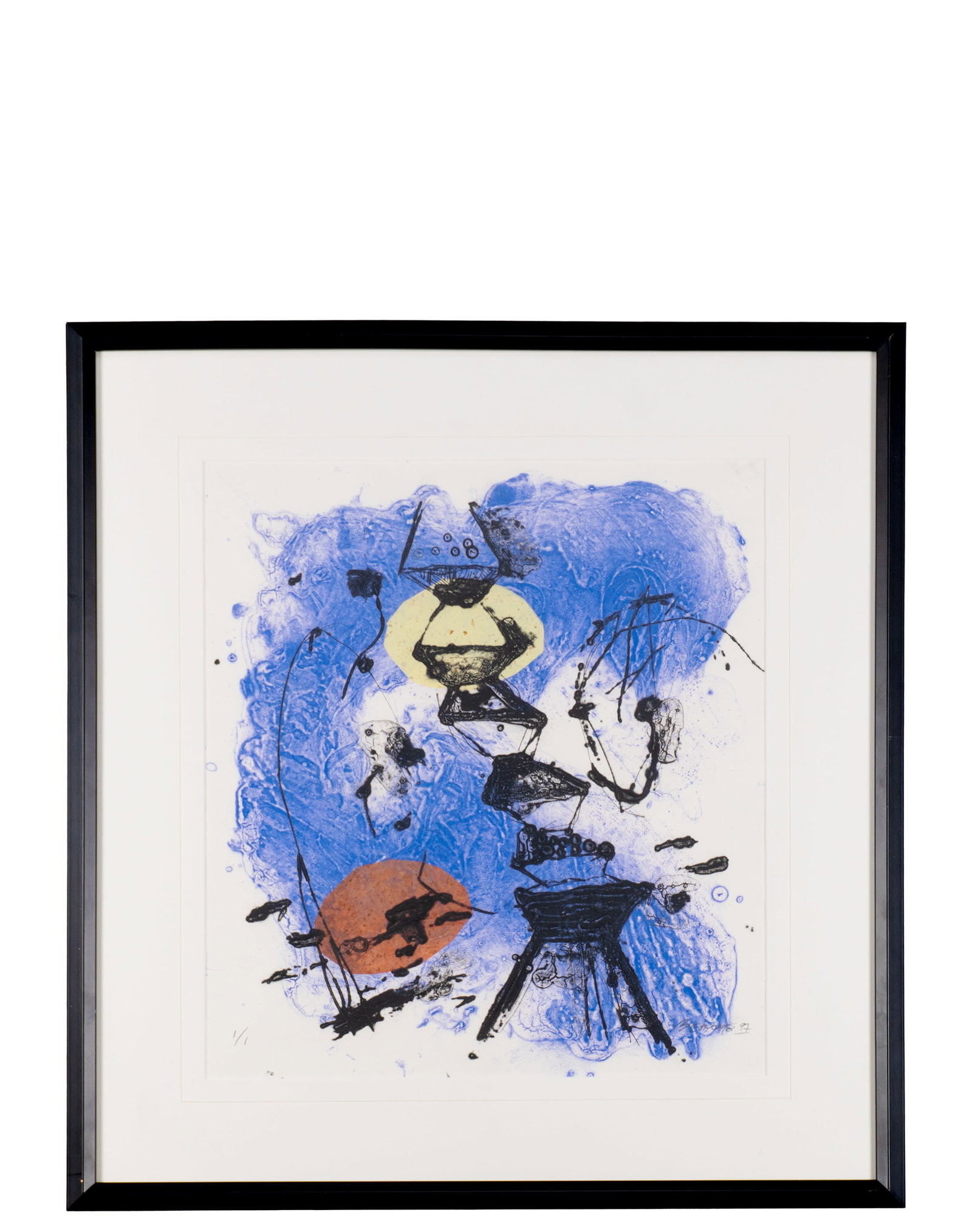 Beaucage, Michel - Untitled - 1997: Beaucage, Michel (1958-) Non titré (1997) Carborundum sur papier signé et daté en bas à droite Beaucage 97 Dimension: 17" x 15" 43 x 38 cm ------------- Beaucage, Michel (1958-)
