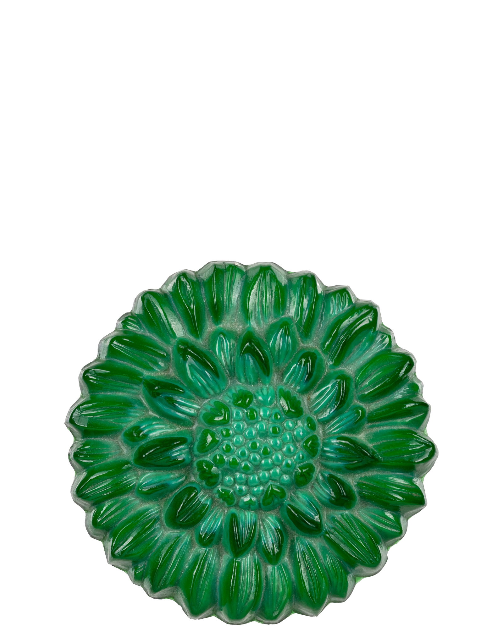 Malachite glass trinket box - c1930 - 3