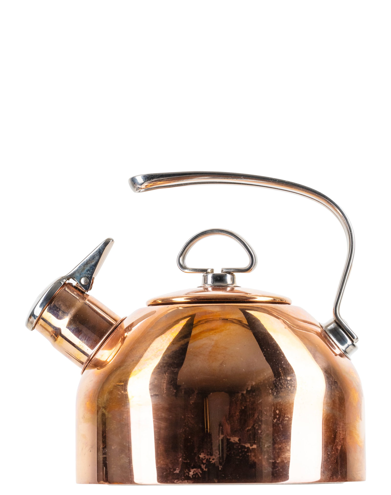 Chantal kettle: Bouilloire Chantal 18/10 acier inoxydable recouvert de cuivre, capacité de 1.7 litres Dimension: 8" x 8" x 6" 20 x 20 x 15 cm ------------- Chantal kettle 18/10 stainless steel coated with copper
