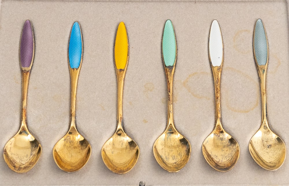 A.Michelsen - Sterling Silver Spoon Set - Mi 20e siècle - 2