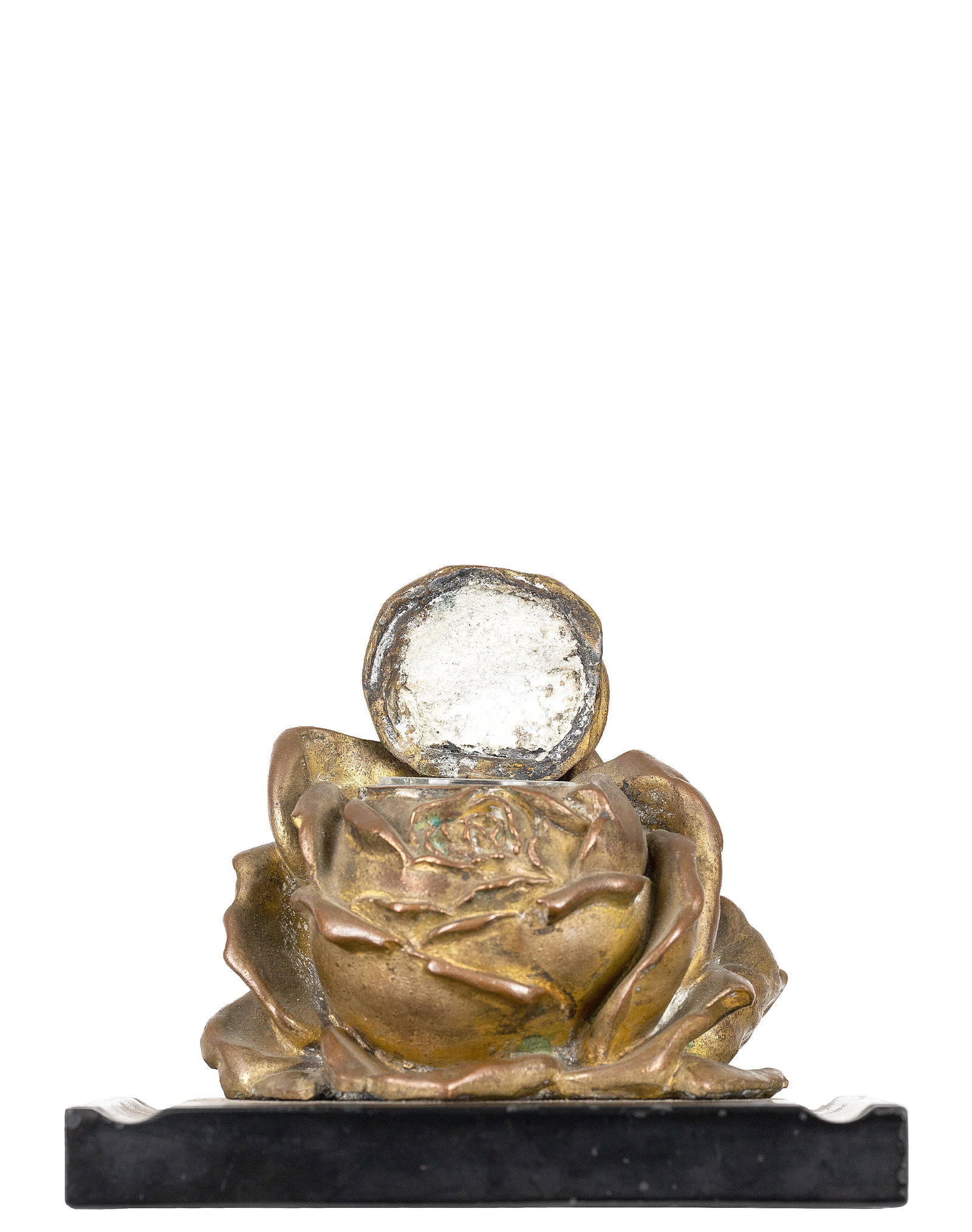 Victorian inkwell, rose - 4