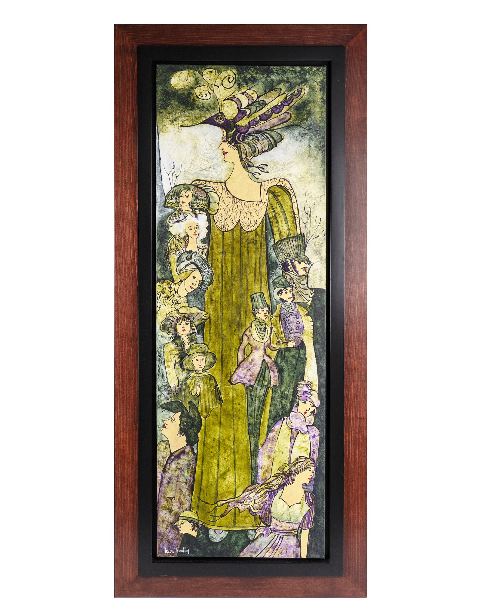 Tremblay, Nicole - Untitled: Tremblay, Nicole (1942-2023) Sans titre Technique mixte sur toile signé au bas à gauche Dimension: 48'' x 16'' 121 x 40 cm ------------- Tremblay, Nicole (1942-2023) Untitled Mixed media on