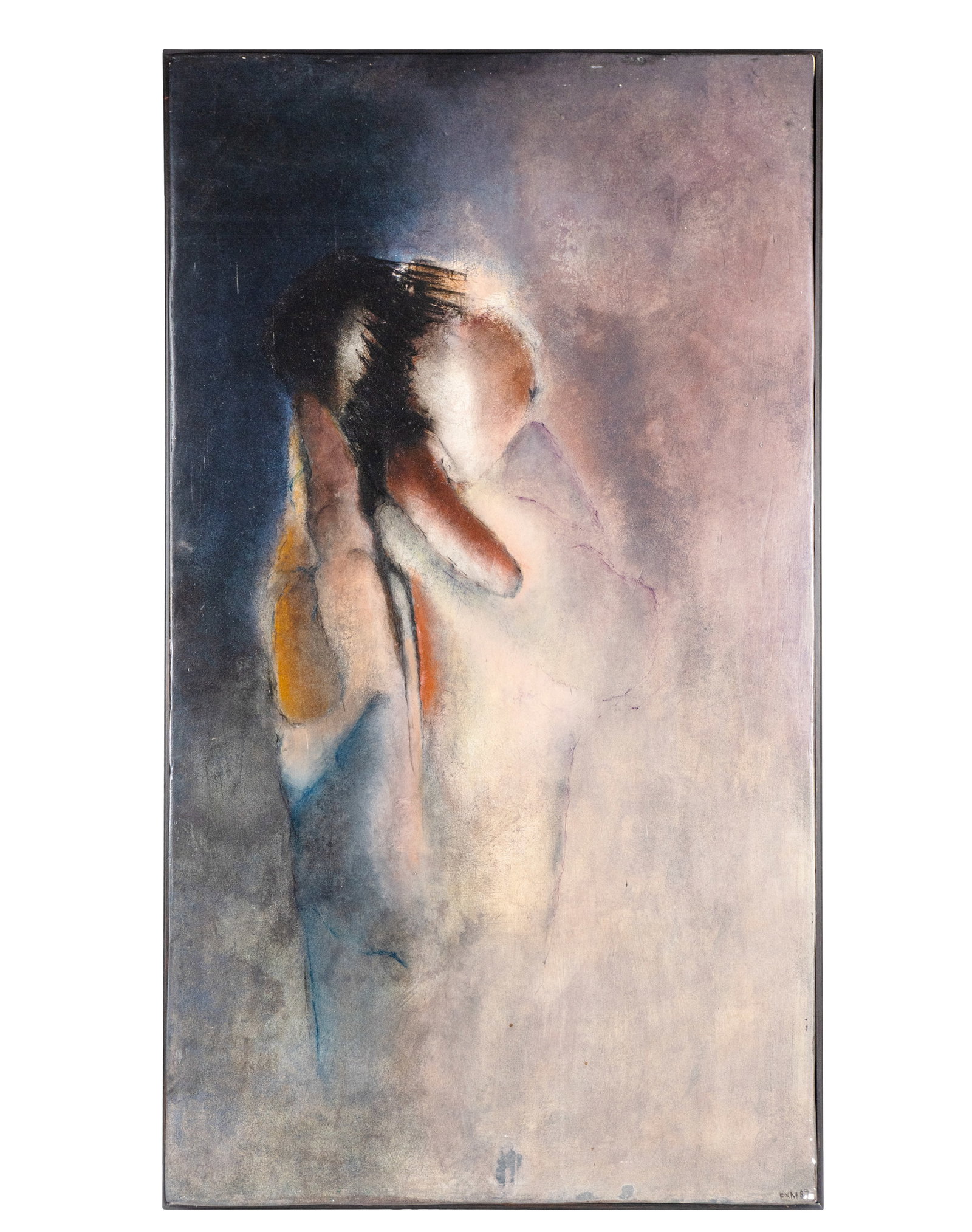 François-Xavier Marange - Sans titre - 1989: François-Xavier Marange (1948-2012) France Sans titre (1989) Acrylique sur panneau de plâtre signée en bas à droite Dimension: 43,5 x 24,02 x 1,77 po 110,5 x 61 x 4,5 cm ----------