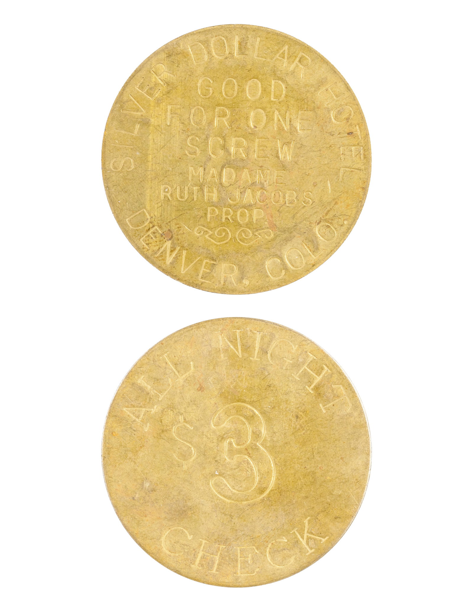 Lot of brothel whore token, western US - 3