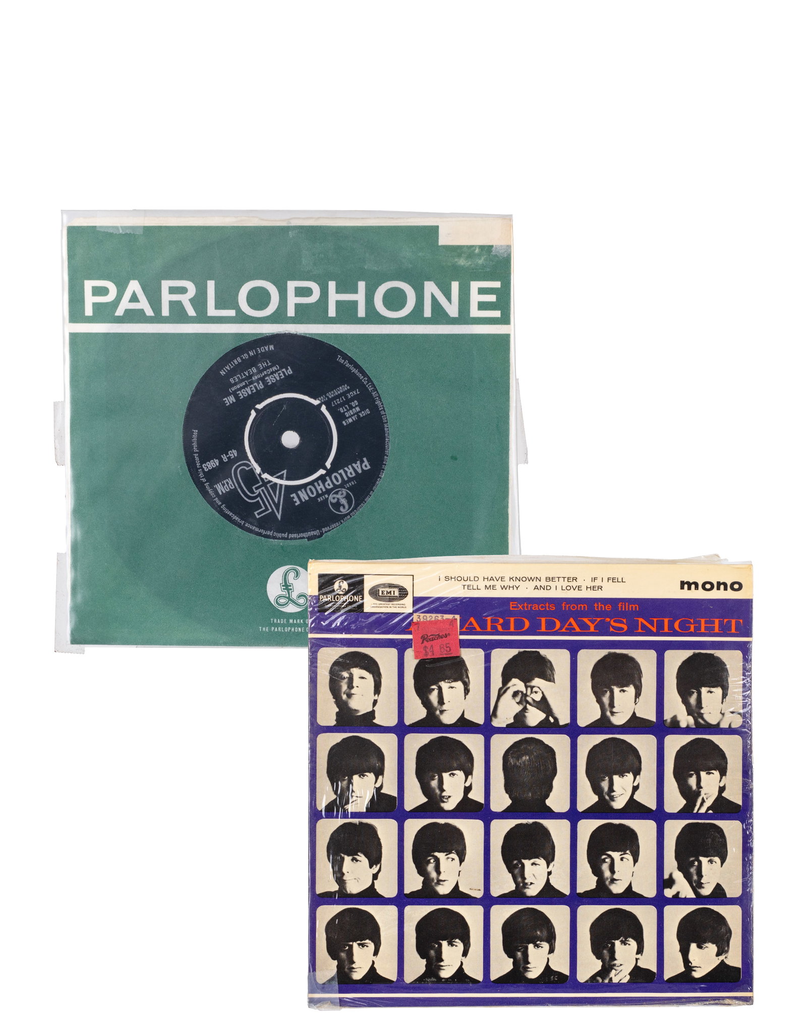 The Beatles - 2 vintage 45 rpm vinyls - 1964: The Beatles Angleterre / England 2 vinyles 45 tours vintage (1964) Inclut PLEASE ME - ASK ME WHY Parlophone Single repress 2nd issue, il s'agit de la première sortie de ce single sorti sur