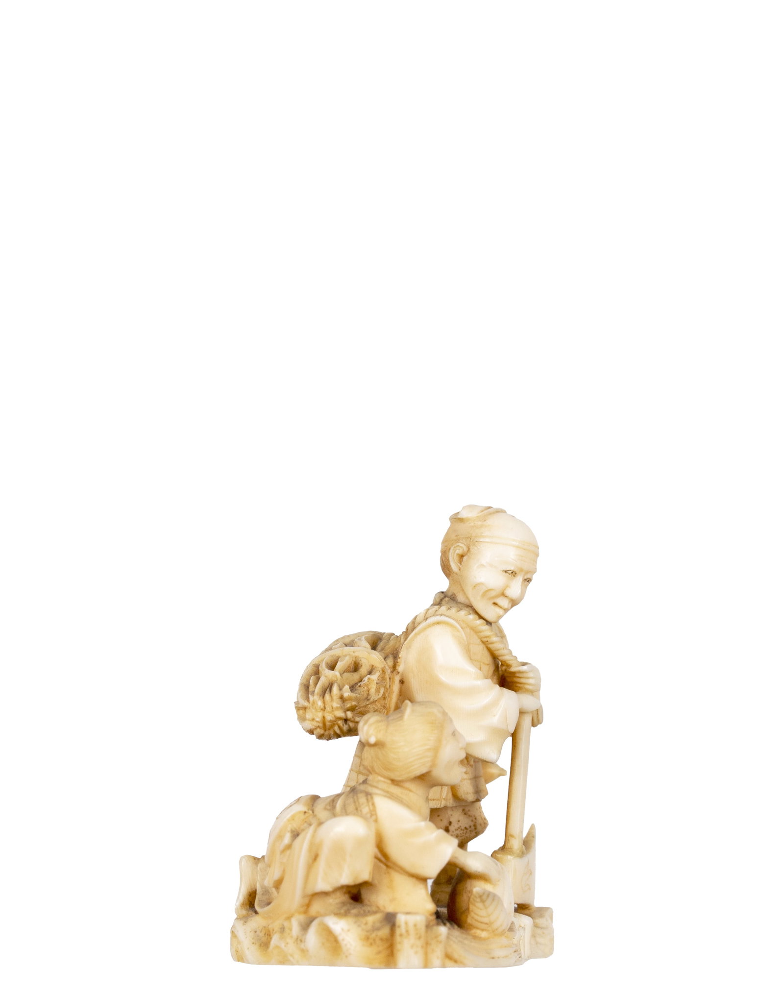 Netsuke, peasant couple - Début XXe siècle - 2