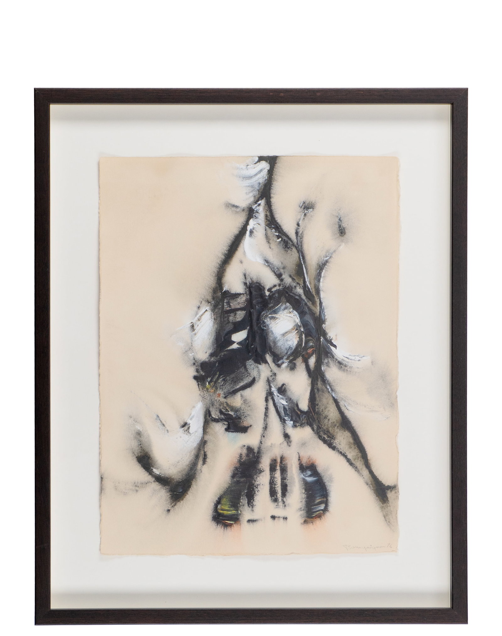 Bourguignon, Michel - Abstraction - 1976: Bourguignon, Michel (1943-2014) Abstration (1976) Aquarelle sur papier signée et datée au bas à droite Dimension: 15'' x 11'' 38 x 27 cm ------------- Bourguignon, Michel (1943-2014)