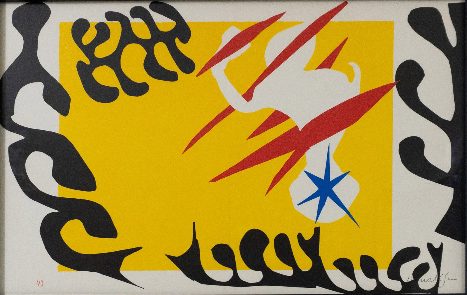 Matisse, Henri - 'Le cauchemar de l'éléphant'': Matisse, Henri (1869-1954) France 'Le cauchemar de l'éléphant'' Lithographie signée au bas à droite et numéroté 43 sur 250 Dimension: 11'' x 16'' 27 x 40 cm