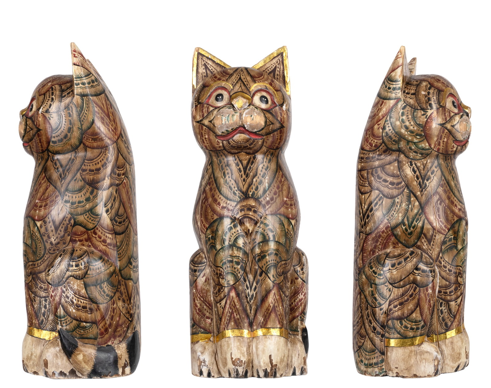 Pair of cat sculptures - XXe siècle - 2