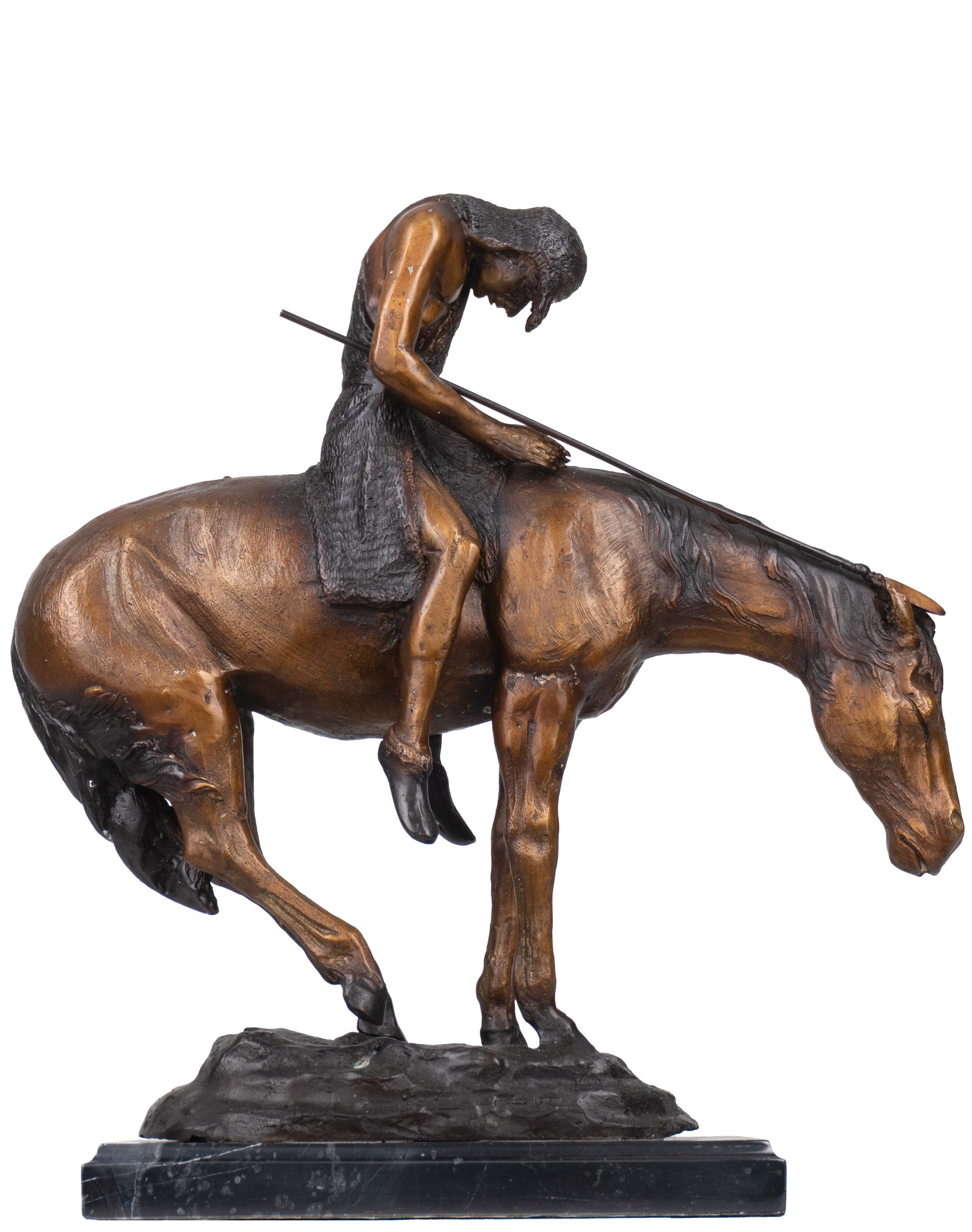 Fraser, James Earle, att. - End of the trail bronze - 3