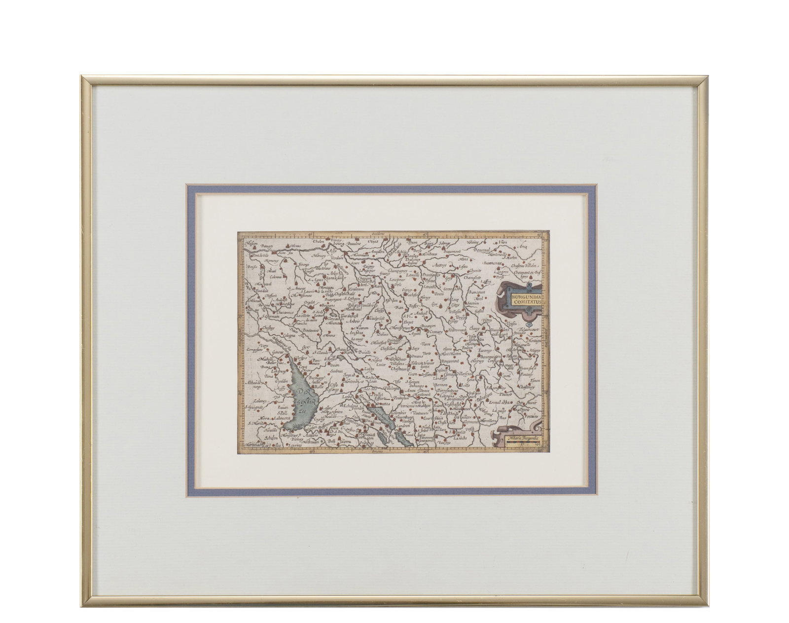 Hondius - Mercator - Map of Burgundy and Western Switzerland - 1609 (1 of 2)