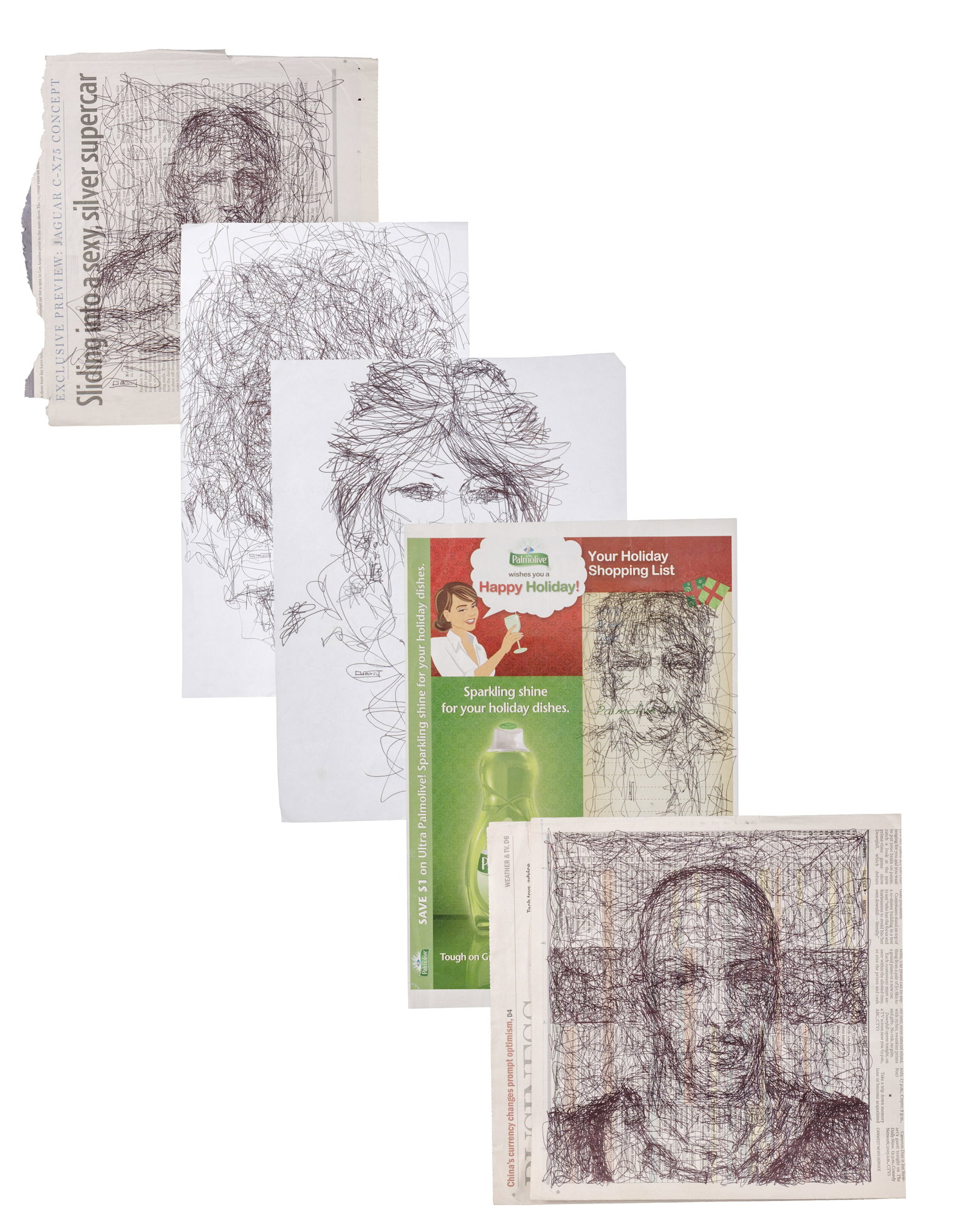 Artiste inconnu / Unknown - Newspaper portraits - 2005-2010 (1 of 6)