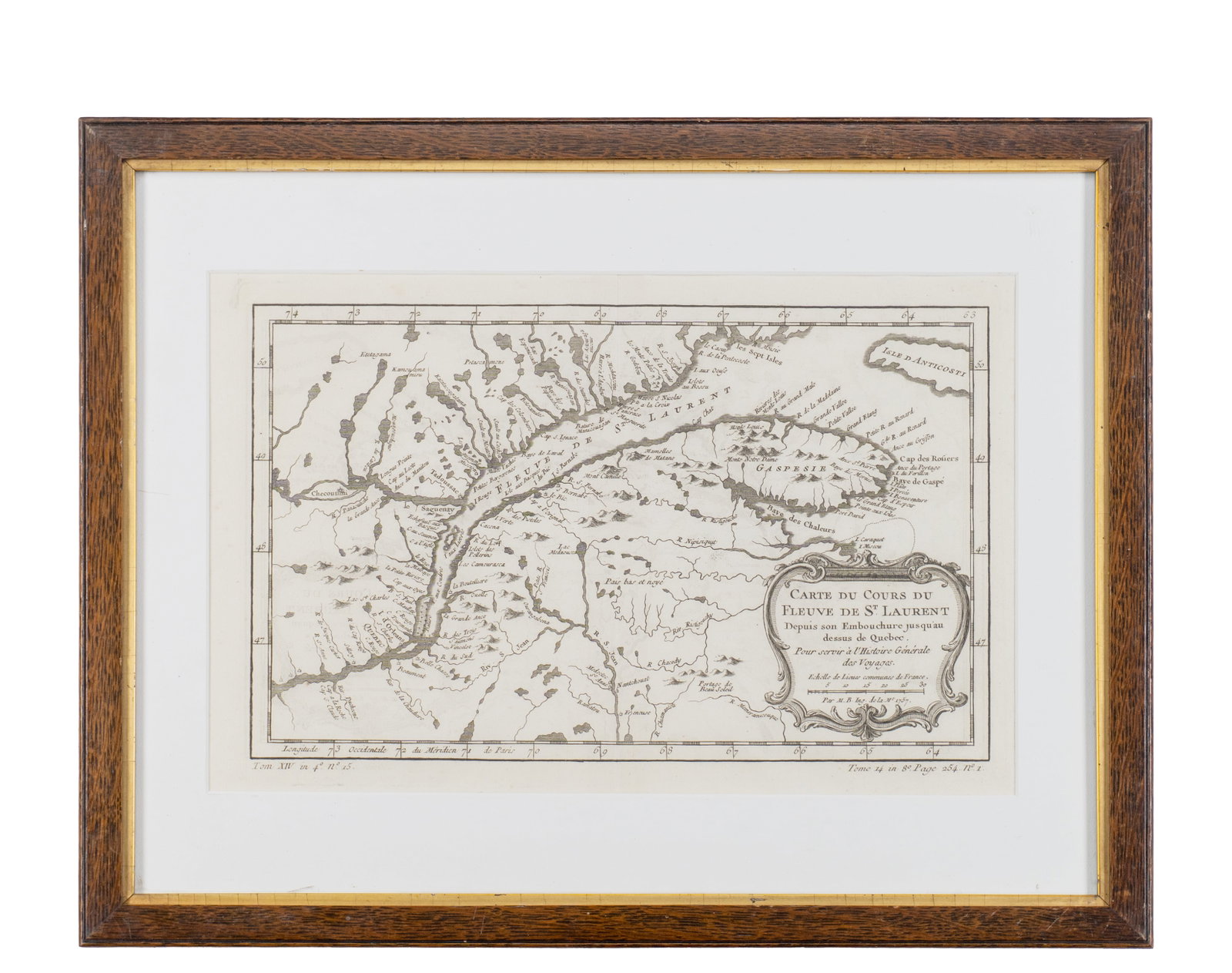 Bellin, Jacques-Nicolas - Carte du cours du fleuve de St Laurent - 1757 (1 of 2)
