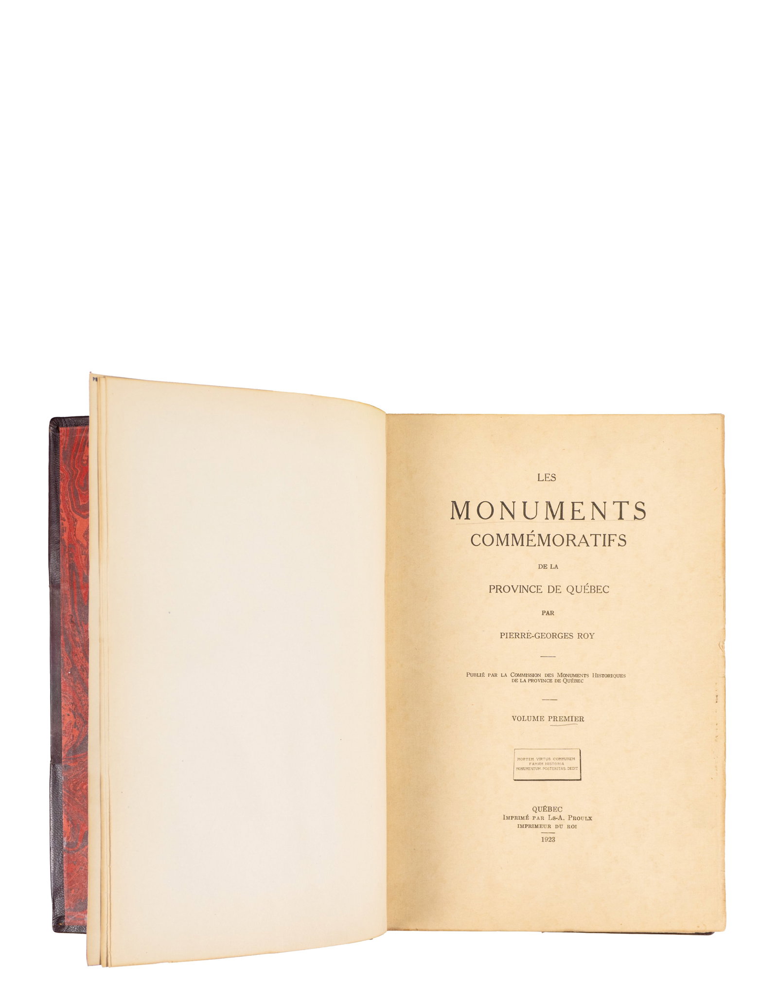 Roy, Pierre-George - Les monuments commémoratifs de la province de Quebec - 1923 - 3