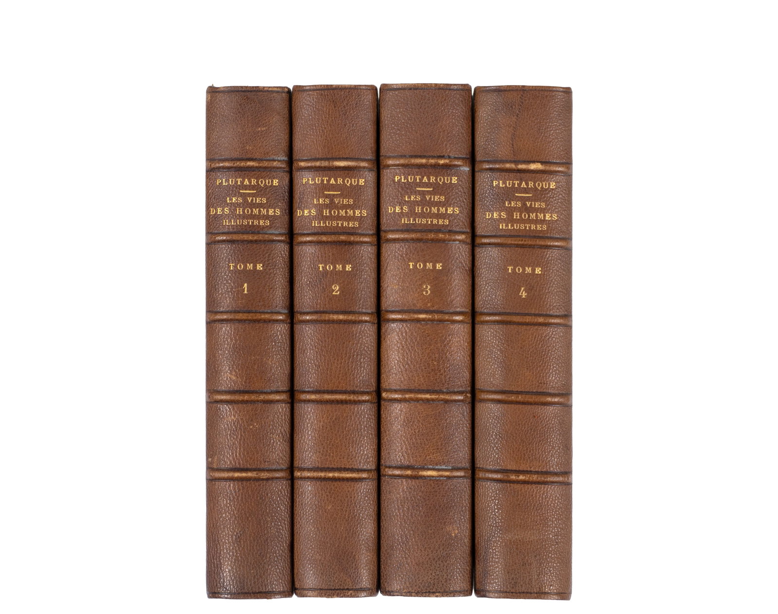 Plutarque - Les vies des hommes illustres (4 volumes): Plutarque (1er siècle apr. J.-C./1st century AD) Grèce/Greece Les vies des hommes illustres (4 tomes) Plutarque, Les vies des hommes illustres, traduites en français par Ricard,