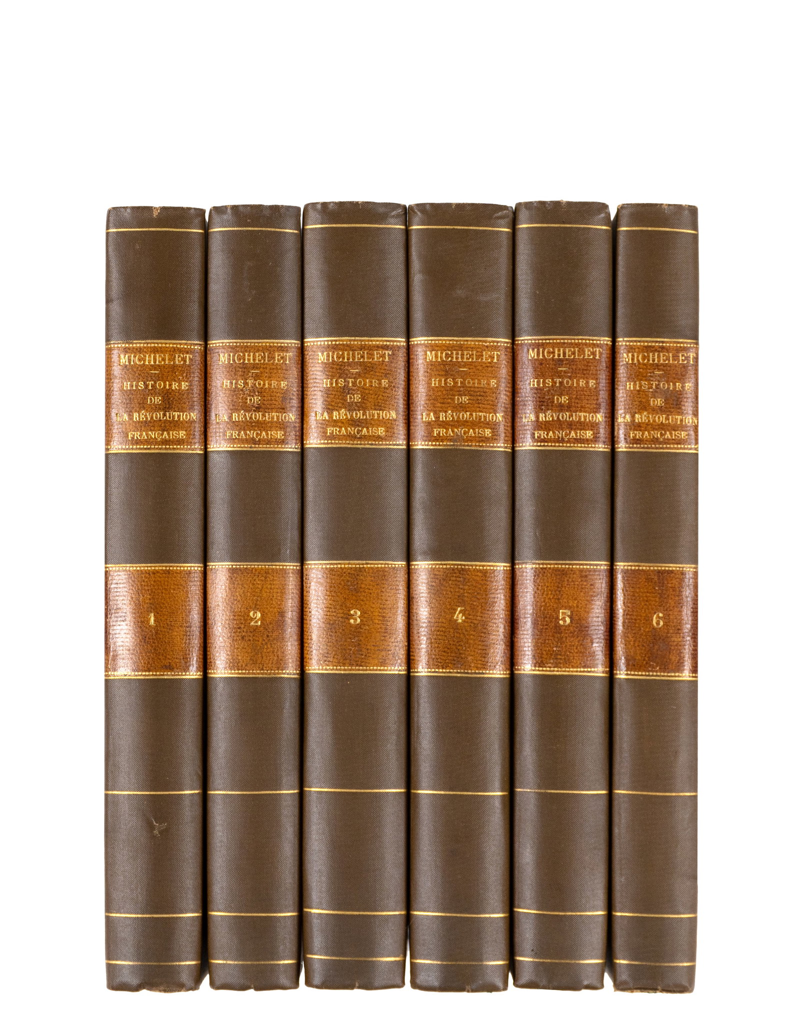 Michelet, Jules - Histoire de la révolution française (6 volumes) - 1876: Michelet, Jules (1798-1874) France Histoire de la révolution française (6 tomes) (1876) Michelet, Jules, Histoire de la révolution française, A. Lacroix et Cie, Paris, 1876, 6