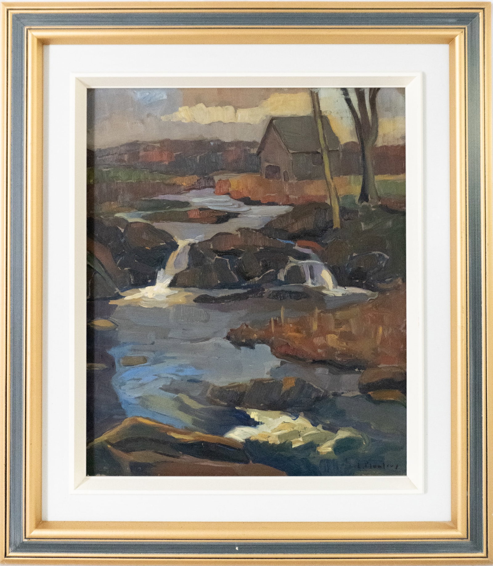 Actif XXe / Active 20th C - Stream landscape - 2