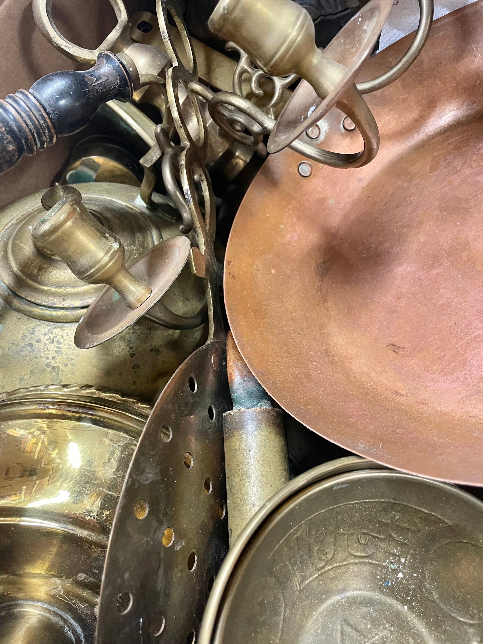 Lot of old brass and copper accessories - XIXe-début XXe - 2