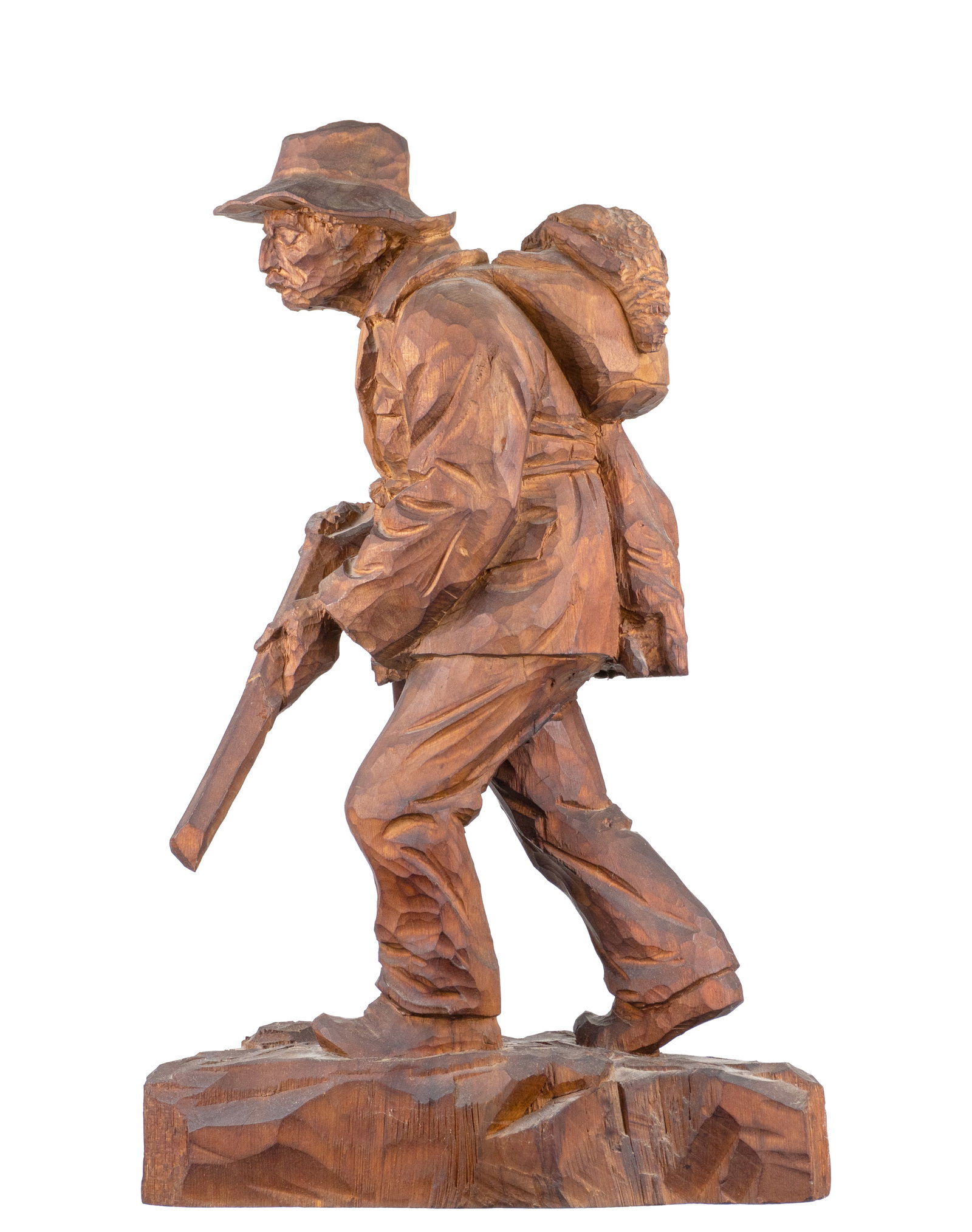 Bourgeault, Jean-Julien - Le Chasseur: Bourgeault, Jean-Julien (1910-1996) Le Chasseur Description: Wooden sculpture signed on the base Dimension (PO): 21,5" H x 15" L x 7" D Dimension (CM): 54,6 x 38 x 18 cm Condition report