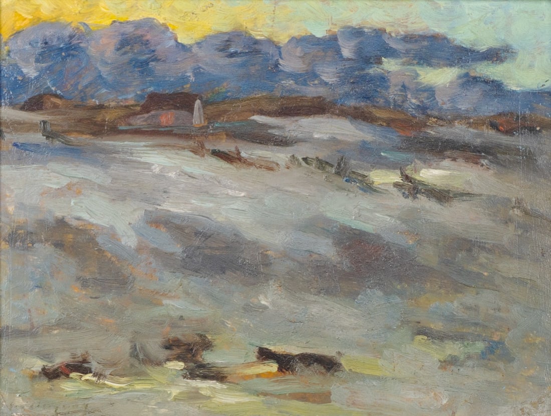 Dugay, Rodolphe - Paysage - circa 1930: Dugay, Rodolphe (1891-1973) Paysage (circa 1930) Description: Oil on wood panel, unsigned Dimension (PO): 9" x 12" Dimension (CM): 23 x 30,5 cm Condition report: Upon request, We