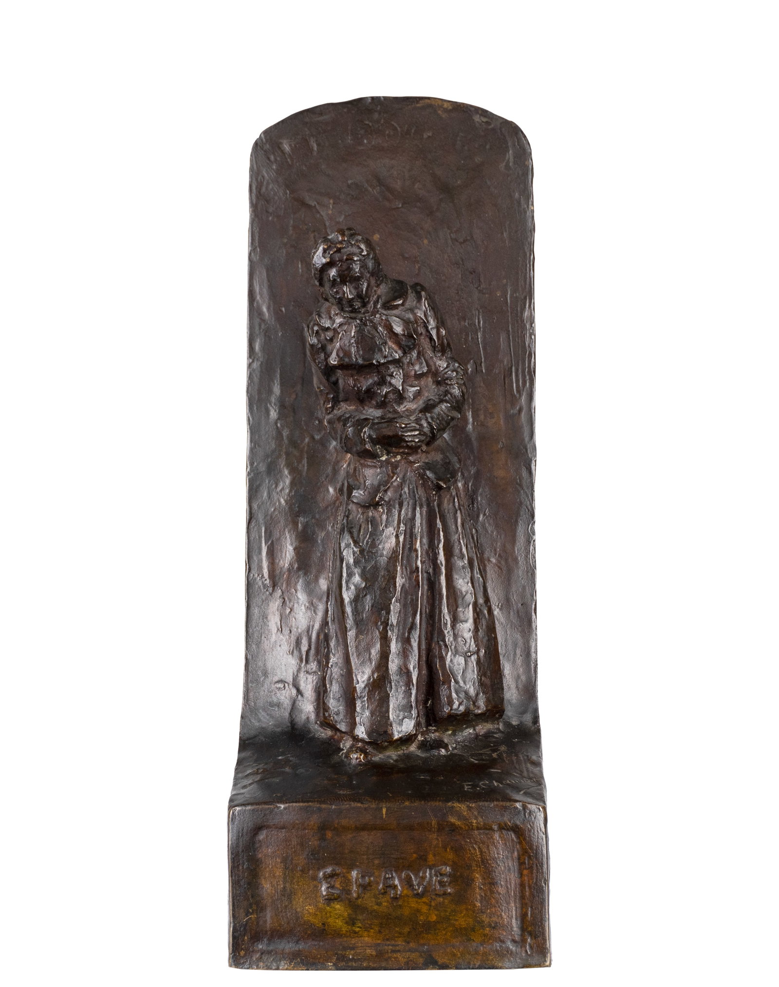 Chauvet, Florentin Louis - 'Epave'' - 'Epave'': Chauvet, Florentin Louis (1878-1958) 'Epave'' ('Epave'') Description: Bronze sculpture titled in bronze and signed lower right "F. Chauvet". Dimension (PO): 11,5'' x 7'' x 5'' Dimension (CM): 19 x 18