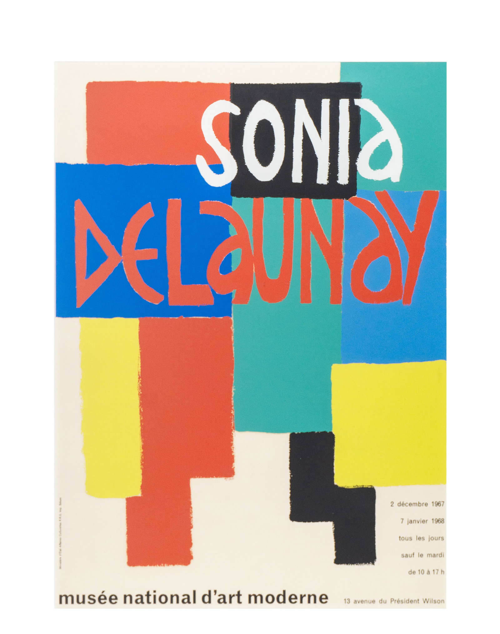 Delaunay, Sonia - Affiche - 1967: Delaunay, Sonia (1885-1979) Affiche (1967) Description: Poster for the National Museum of Modern Art in Montreal, Sonia Delaunay retrospective from December 1967 to January 1968. Print type: