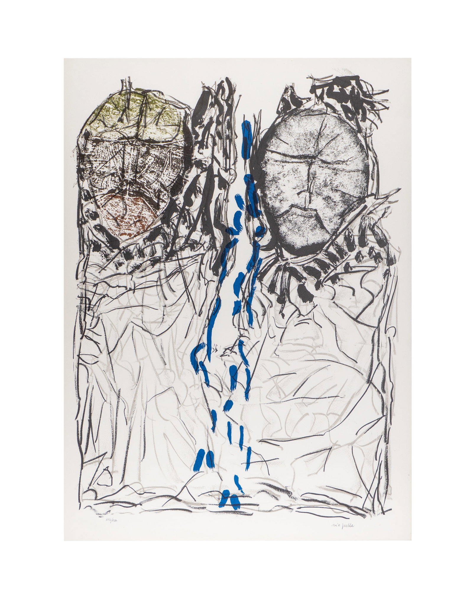 Riopelle, Jean-Paul - Affiche avec la lettre 142 - 1974: Riopelle, Jean-Paul (1923-2003) Affiche avec la lettre 142 (1974) Description: Color lithograph on Arches vélin paper, signed “Riopelle” in the lower right corner, numbered /150 in the lower 