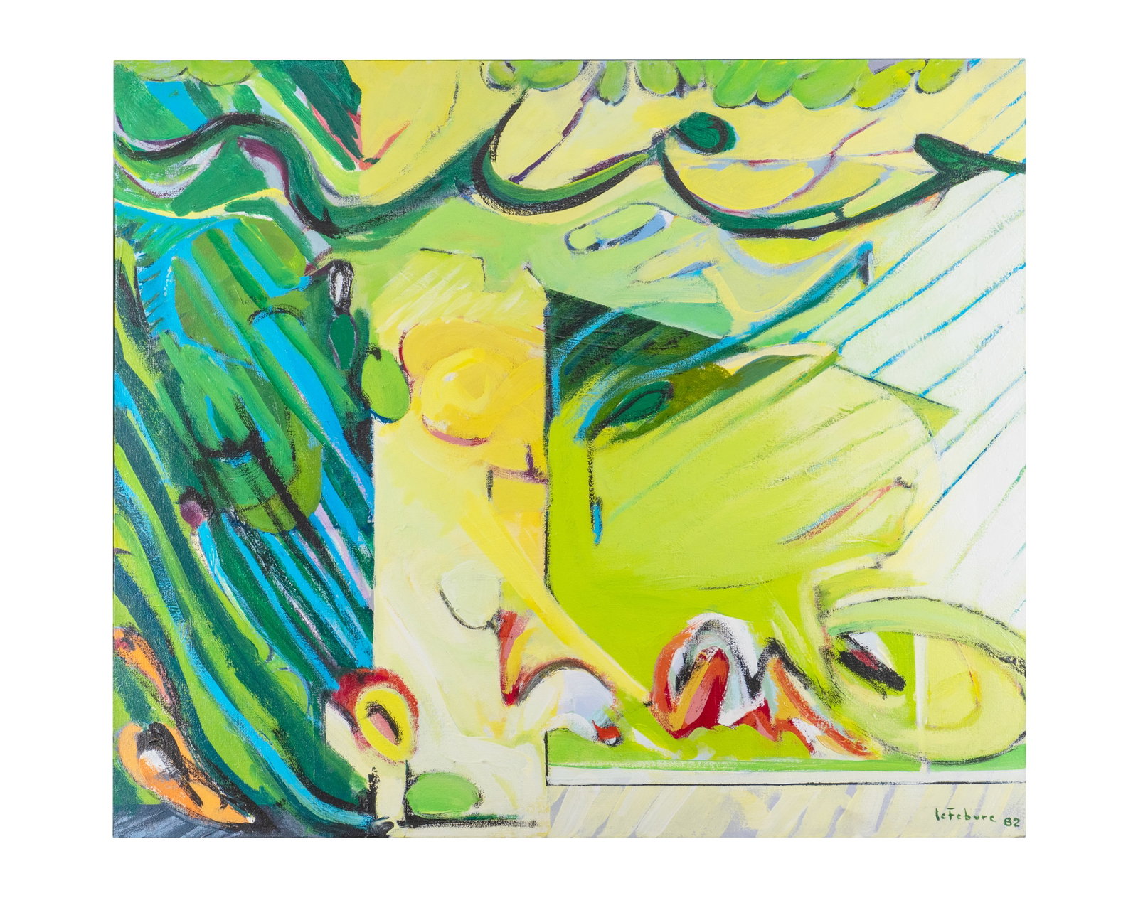 Lefebure, Jean - Composition en verts - 1982 (1 of 4)
