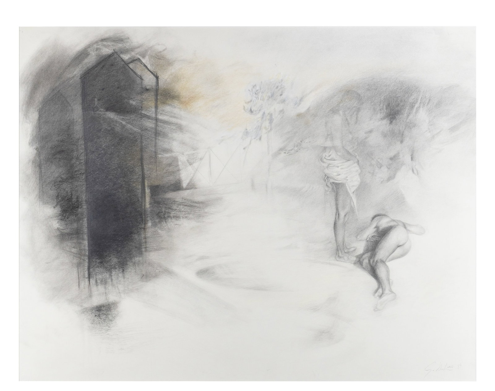 Di Leo, Giuseppe - Composition et nu allongé - 1989 (1 of 4)