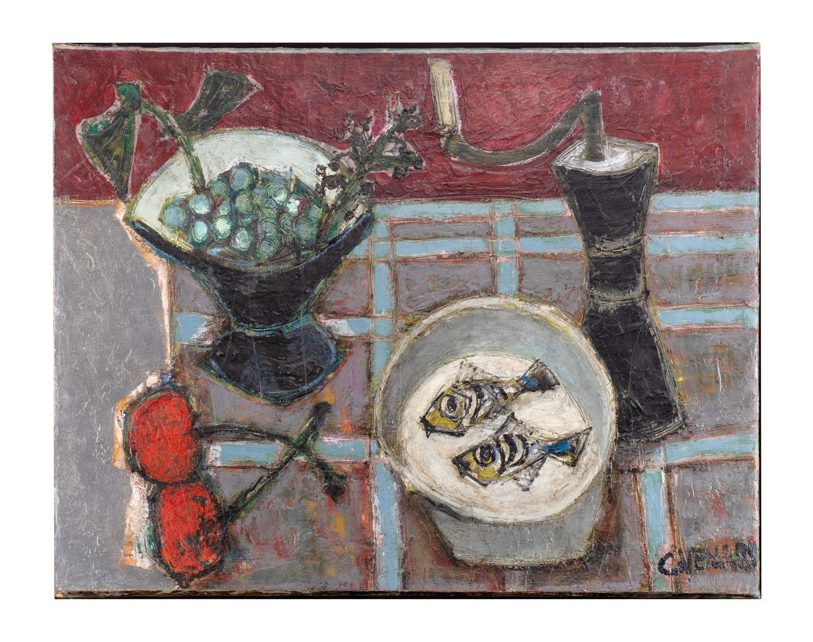 Vénard, Claude - Nature morte aux raisins - Vers 1955 (1 of 4)