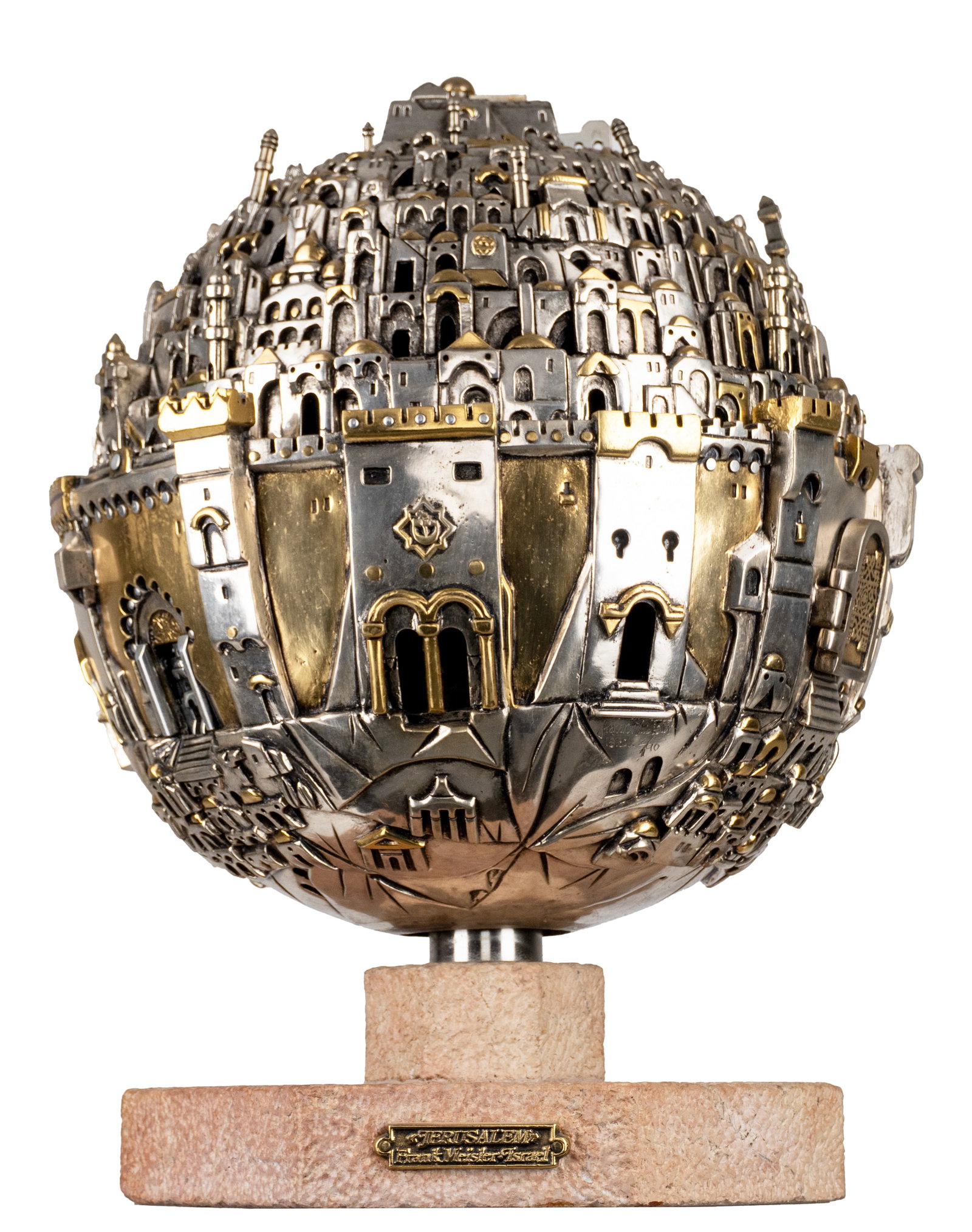 Meisler, Frank - Round city globe - "Jerusalem" (1 of 3)