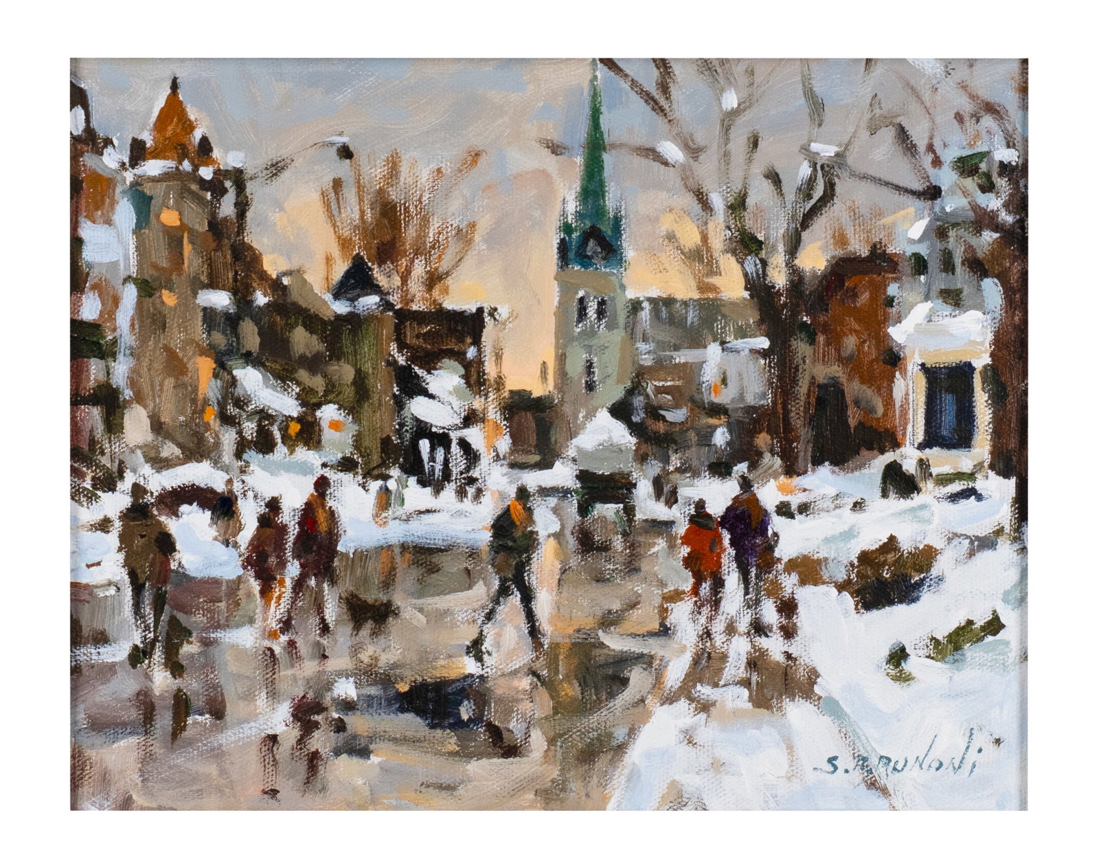 Brunoni, Serge - "Trois-rivières, la rue Bonaventure": Brunoni, Serge (1938-2020) "Trois-rivières, la rue Bonaventure" Description: Oil on canvas, signed lower right S. Brunoni, countersigned and titled on the reverse. Dimension (PO): 10" x 12"