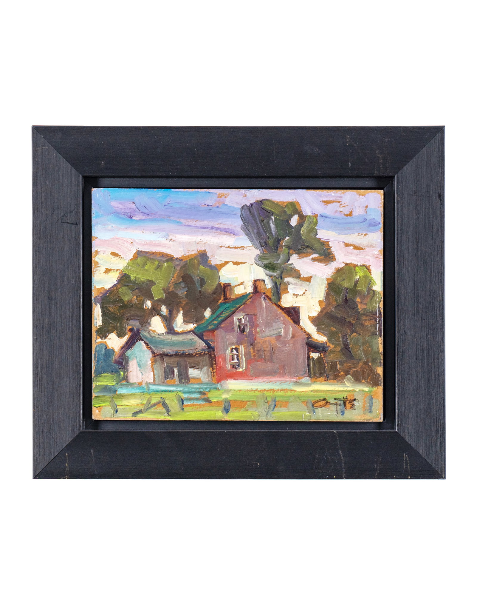 Ayotte, Léo - Countryside house: Ayotte, Léo (1909-1976) Maison de campagne Huile sur panneau signée en bas à droite Dimension: 8" x 10" 20,25 x 25,5 cm ------------- Ayotte, Léo (1909-1976) Countryside house Oil