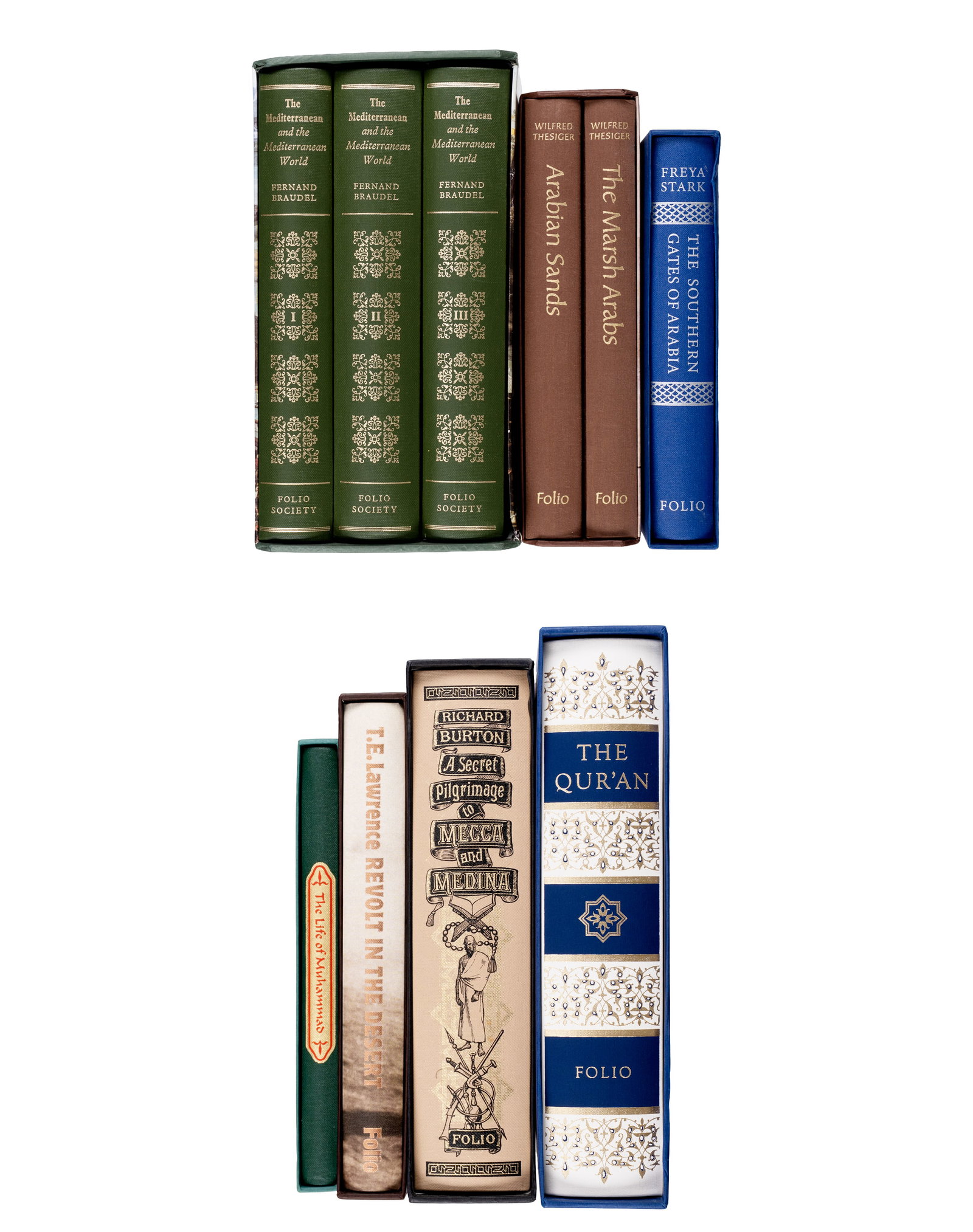 Auteurs variés/ Variety of authors - Set of Folio Society books - Entre 1986 et 2014: Auteurs variés/ Variety of authors Set of Folio Society books (Entre 1986 et 2014) Lot de 10 livres avec leur boitier: Pickthall, Marmaduke (Interprétation de), The Qur'ân, 2008.