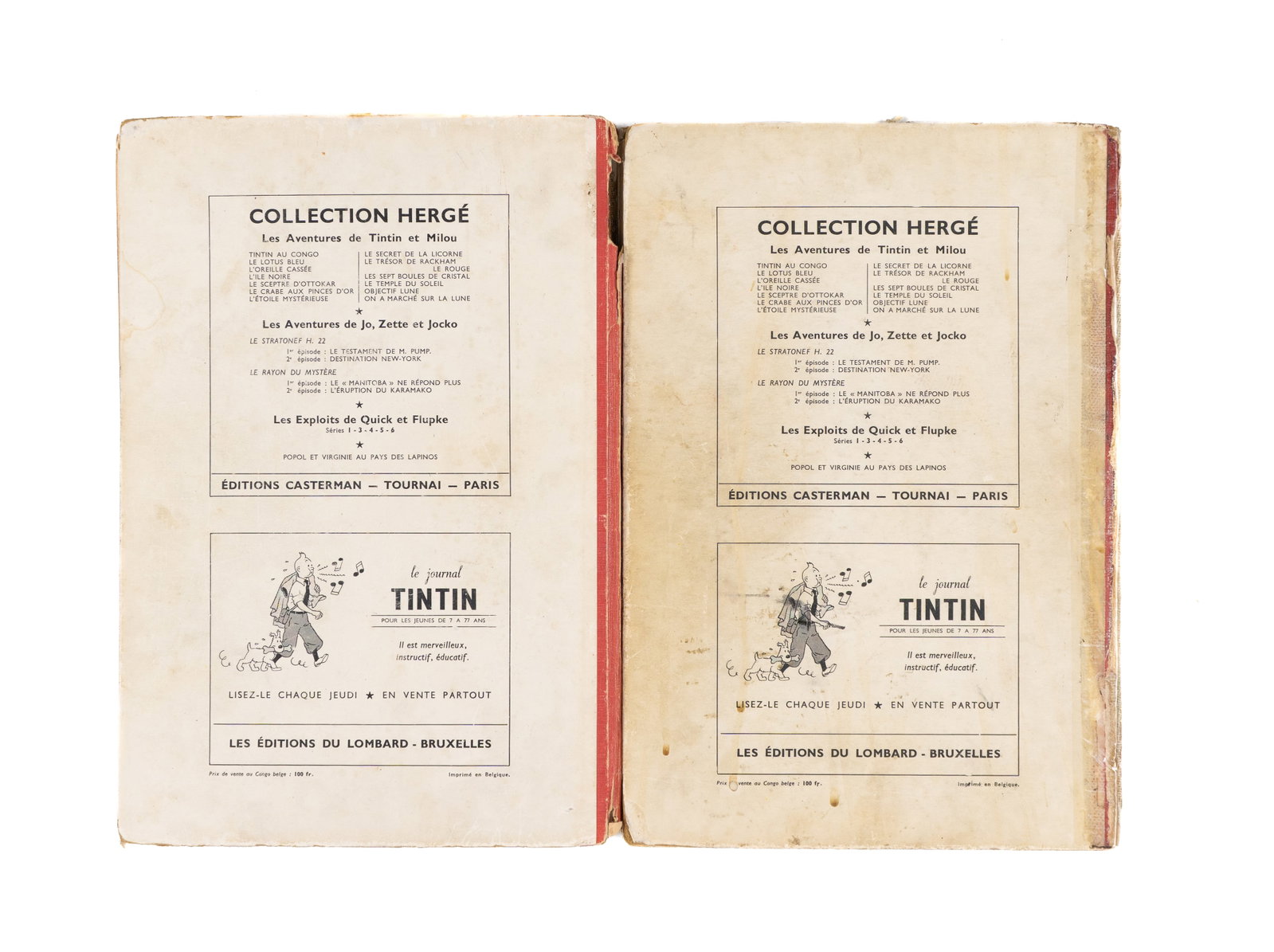 Remi, George, dit Hergé et autres - Bindings #24,25 of Journal Tintin - 1954 - 5