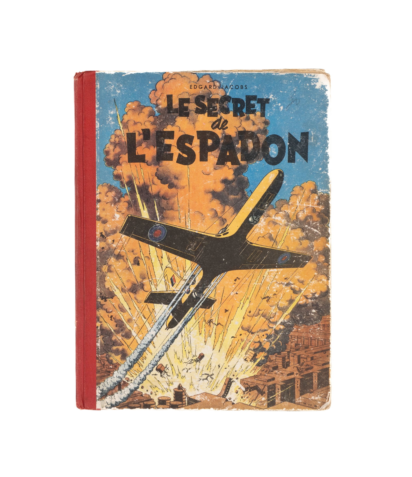 Jacobs, Edgar Félix Pierre - Blake et Mortimer - 1953: Jacobs, Edgar Félix Pierre (1904-1987) Belgique \ Belgium Blake et Mortimer (1953) La poursuite fantastique, 2e plat peau d'ours, dernier titre Le voleur de Bagdad, Le secret de l'espadon tome