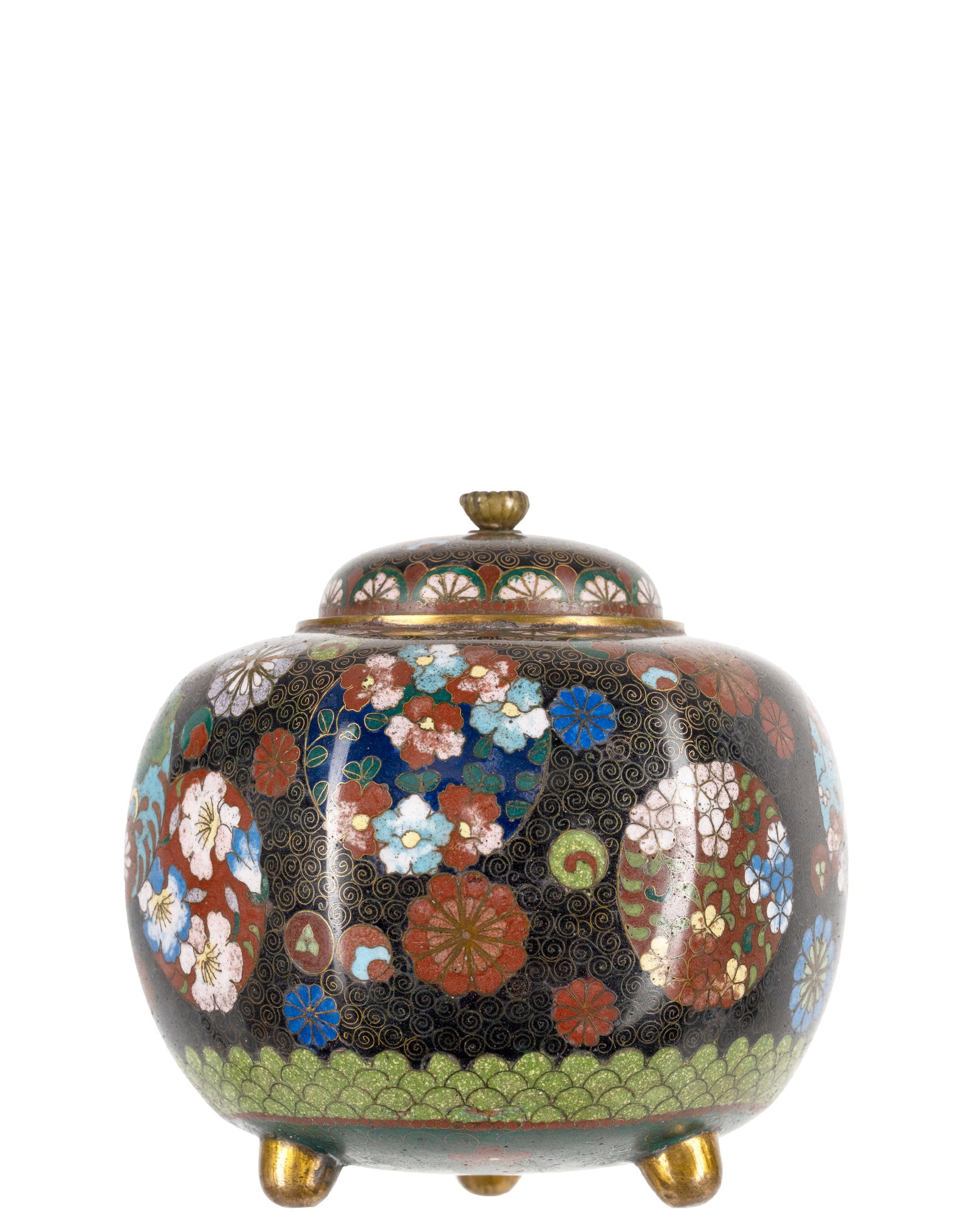 Jingfa - 3 pieces of cloisonn - 2