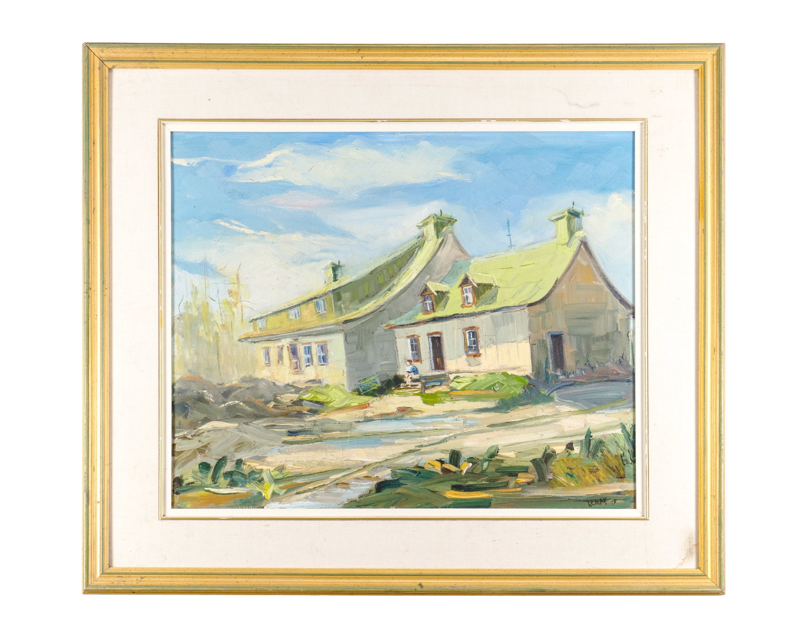 Lemay - Country house: Lemay (XXe) Country house Huile sur toile signée Lemay en bas à droite Dimension: 20'' x 24'' 51 x 61 cm ------------- Lemay (XXe) Country house Oil on canvas, signed Lemay lower right