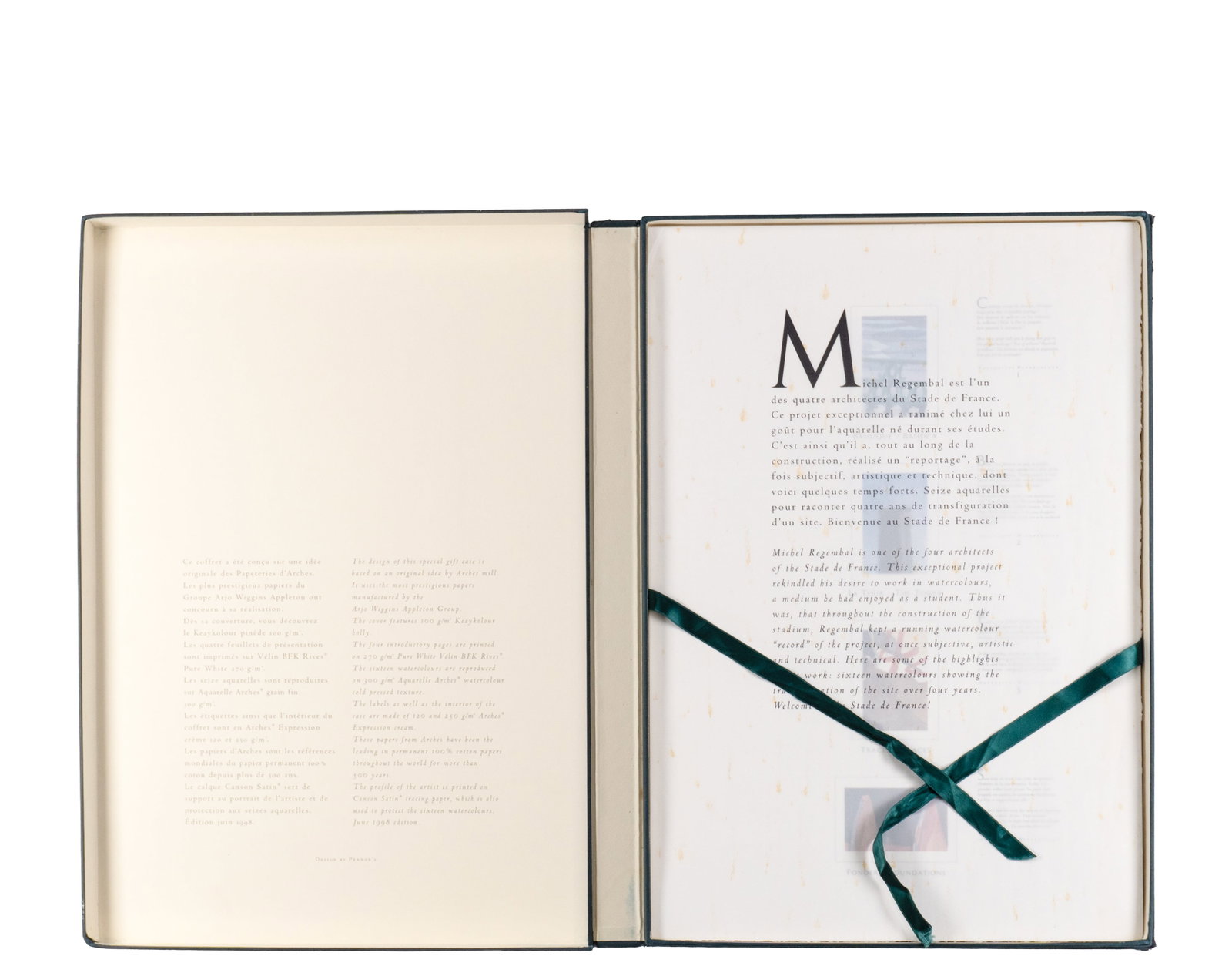 Regembal, Michel - "Coffret Stade de France : seize aquarelles de Michel Regembald" - 1998 - 2