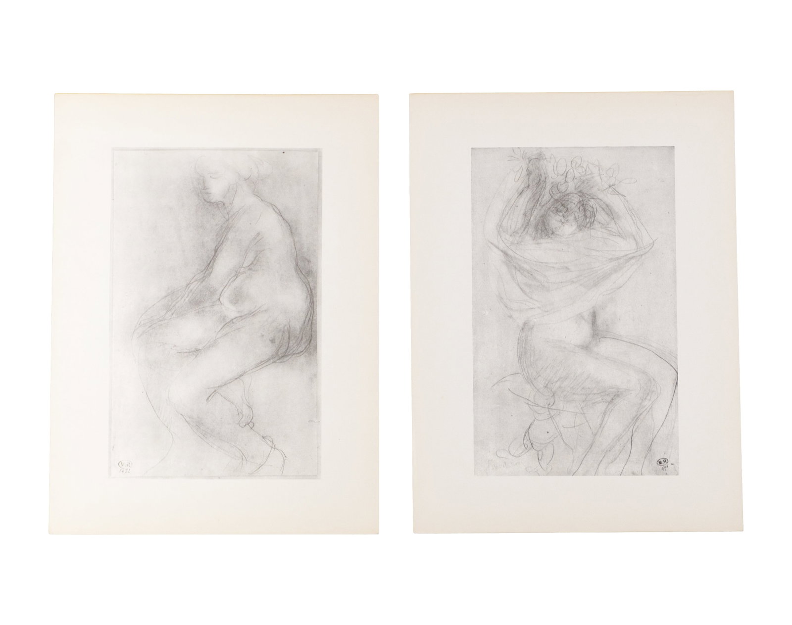Rodin, Auguste - Set of eight Rodin study prints - 4