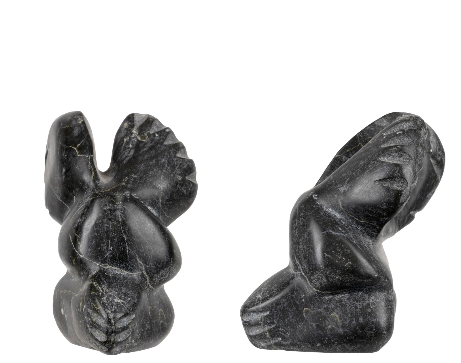 Qayuttinuaq, Albert - Lot of two sculptures - 3